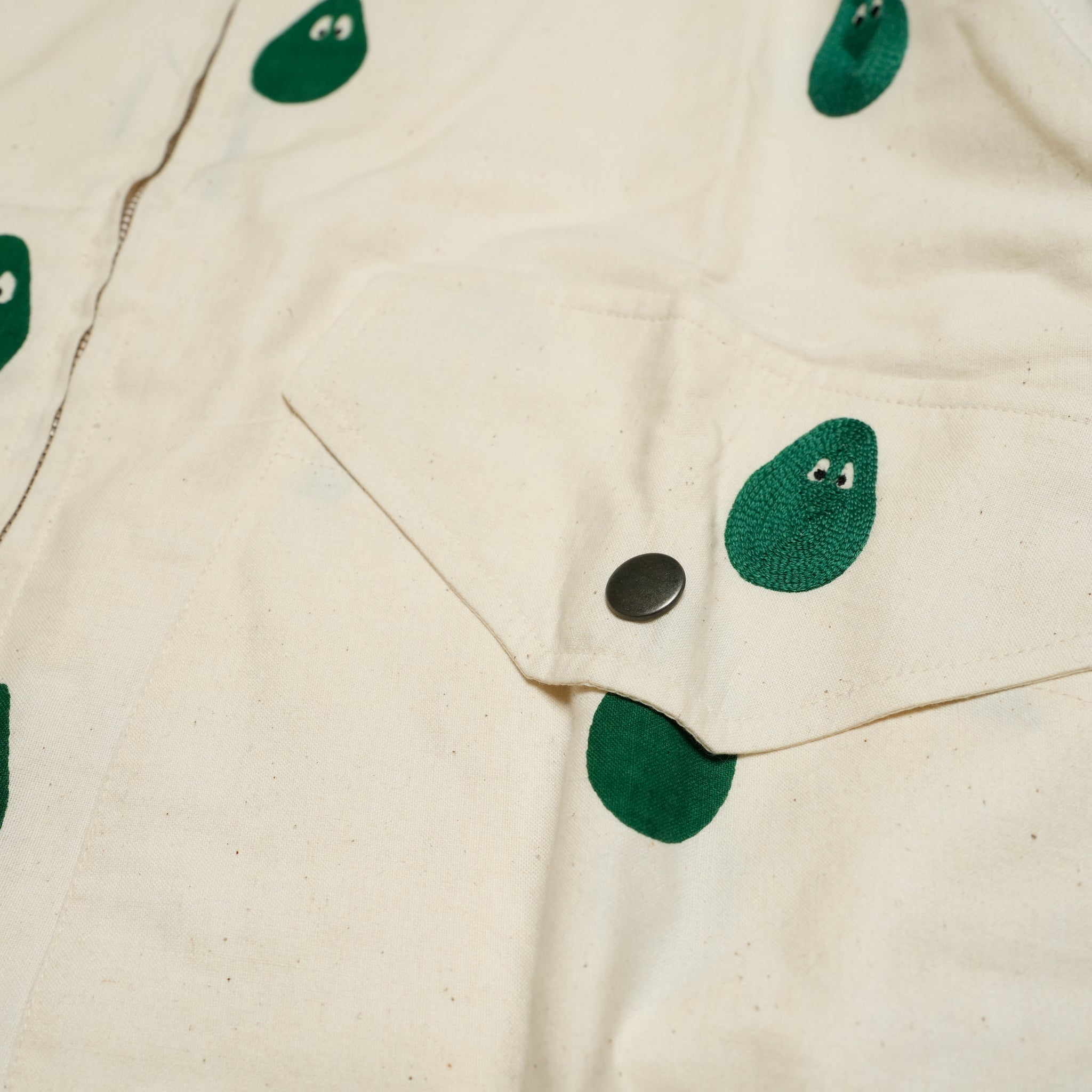 Moniker-4_Avocado | Khadi Hand Spun Yarn Handwoven Undyed Flight Jacke | Color:Avocado【MONITALY_モニタリー】【KARDO_カルド】