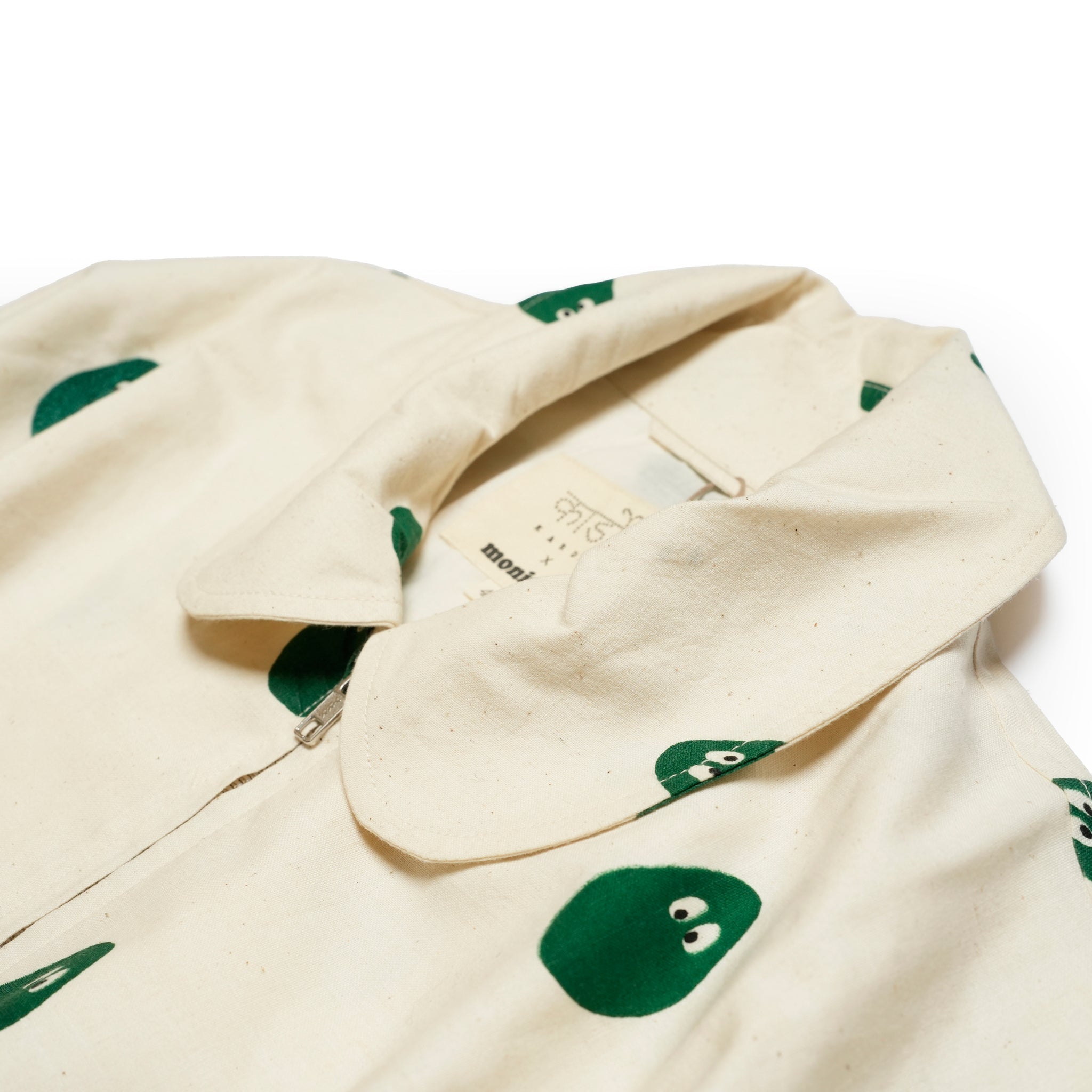 Moniker-4_Avocado | Khadi Hand Spun Yarn Handwoven Undyed Flight Jacke | Color:Avocado【MONITALY_モニタリー】【KARDO_カルド】