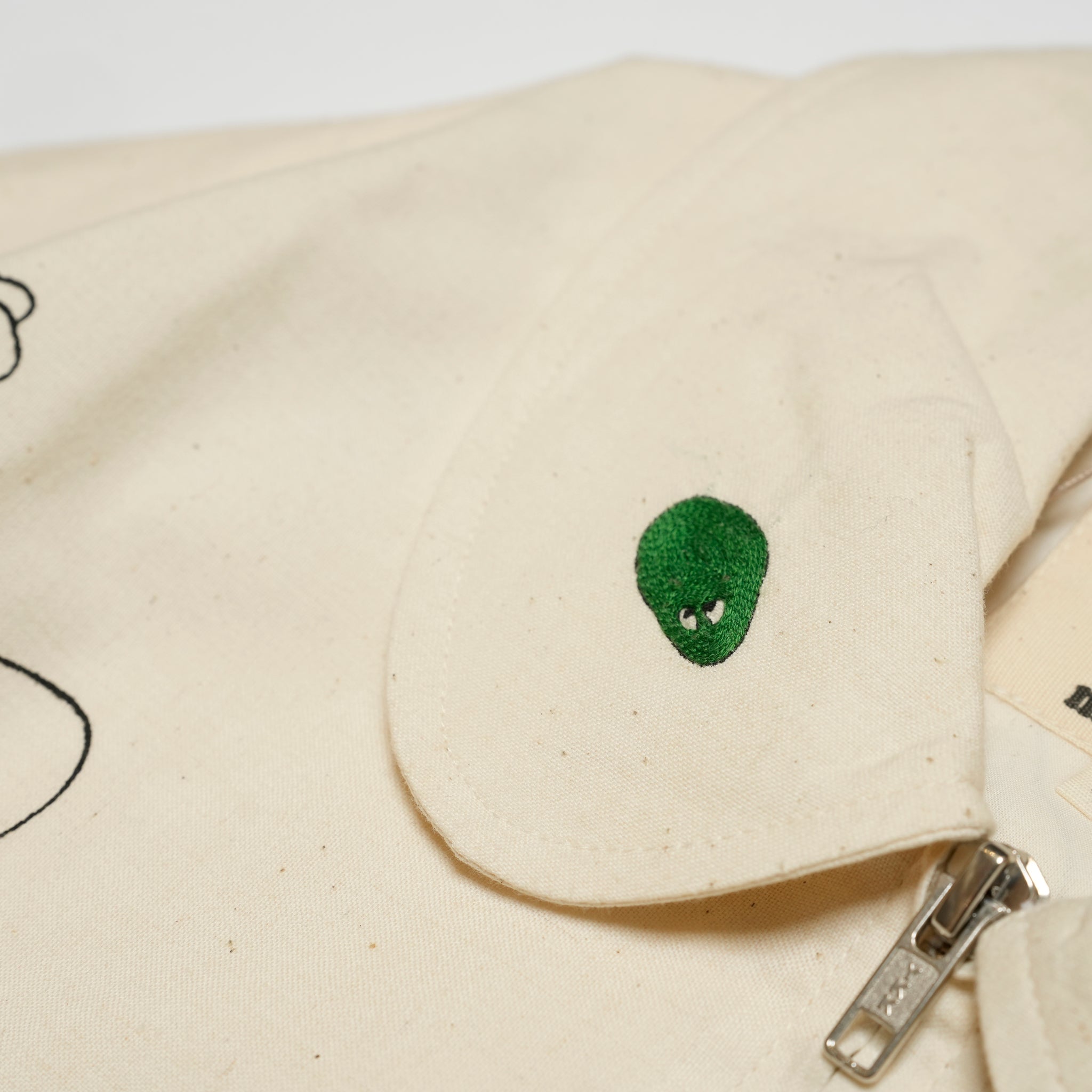 Moniker-3_Jacob Tatoo | Khadi Hand Spun Yarn Handwoven Undyed Flight Jacke | Color:Jacob Tatoo【MONITALY_モニタリー】【KARDO_カルド】