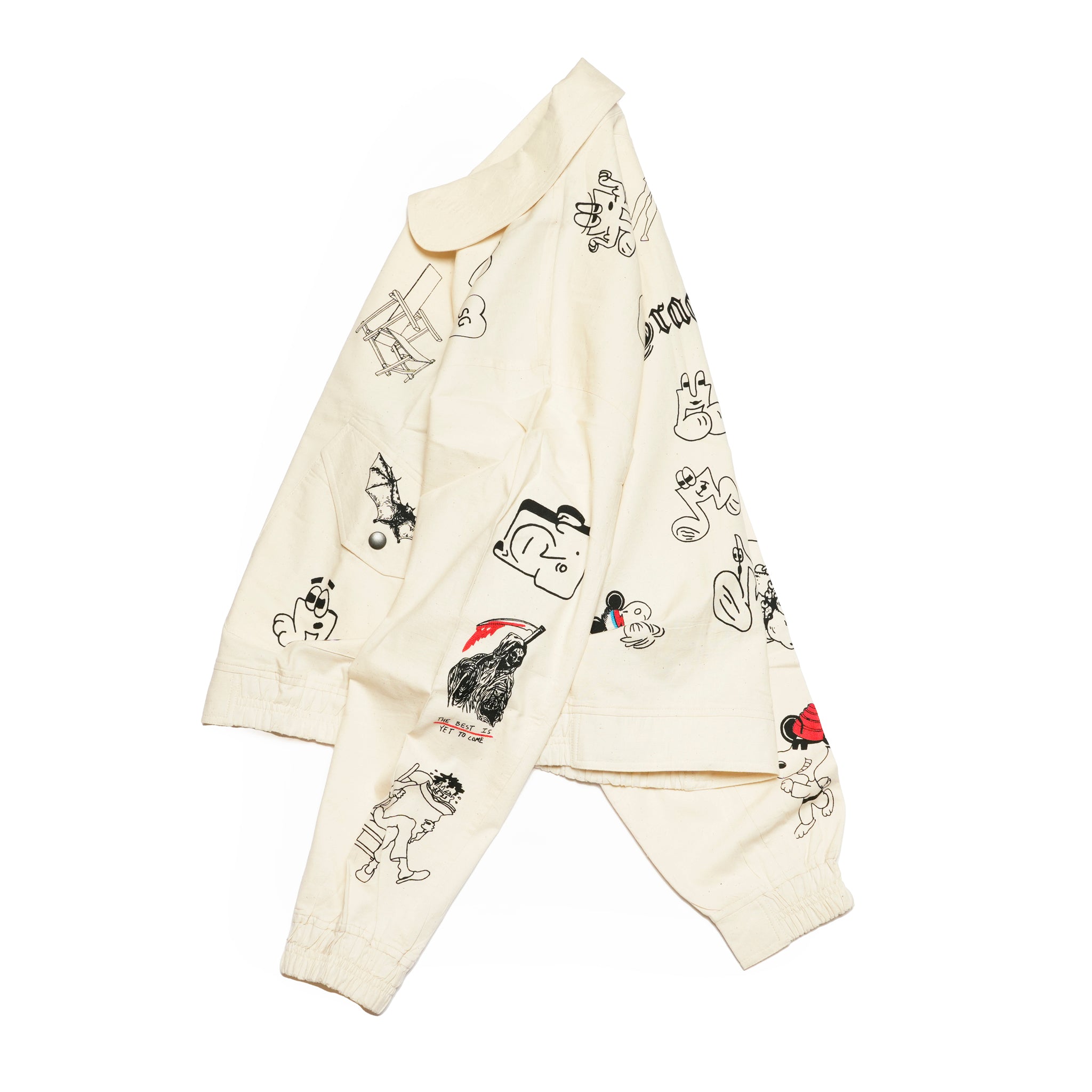 KARDO × JACOB WILDER × MONITALY Flight Jacket | タトゥー刺繍入り | ダブルジップ仕様の高機能ジャケット