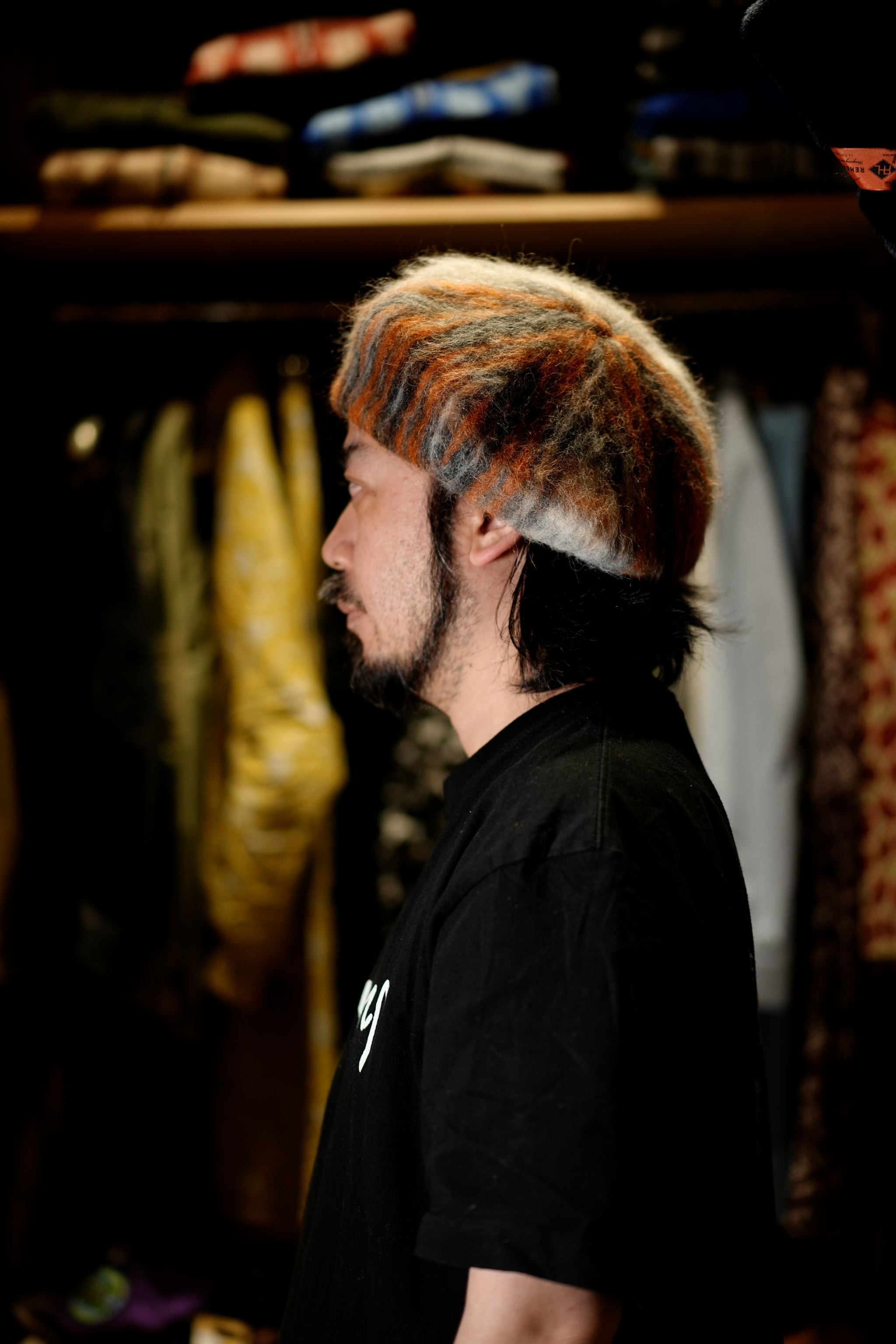 H0425402 | Curt Beret | Color:Orangecheck/Bluecheck【NASNGWAM_ナスングワム】