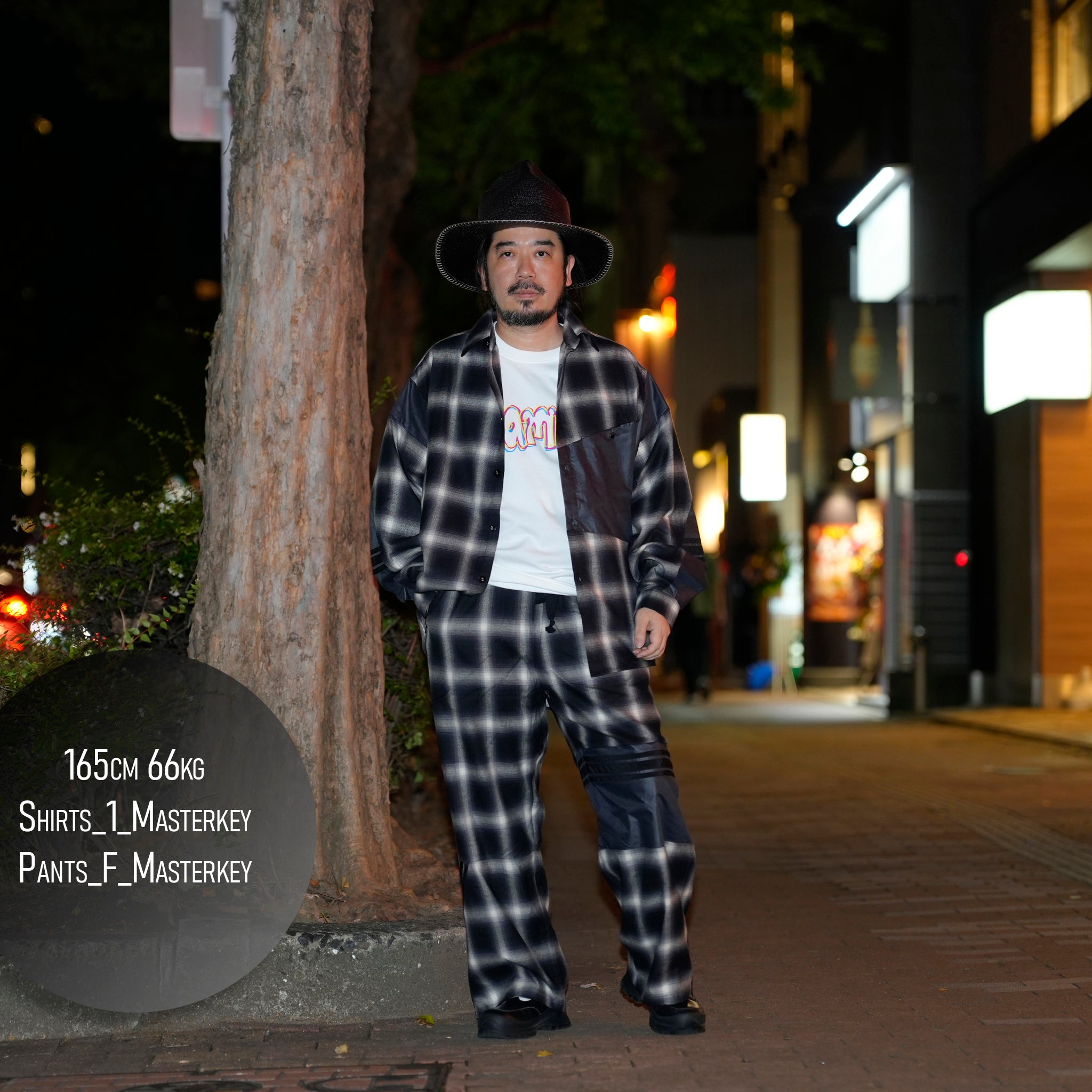 Ombre Check Pants | Color_Blk | No_k-4968_blk【MASTERKEY_マスターキー】【Addiction別注】