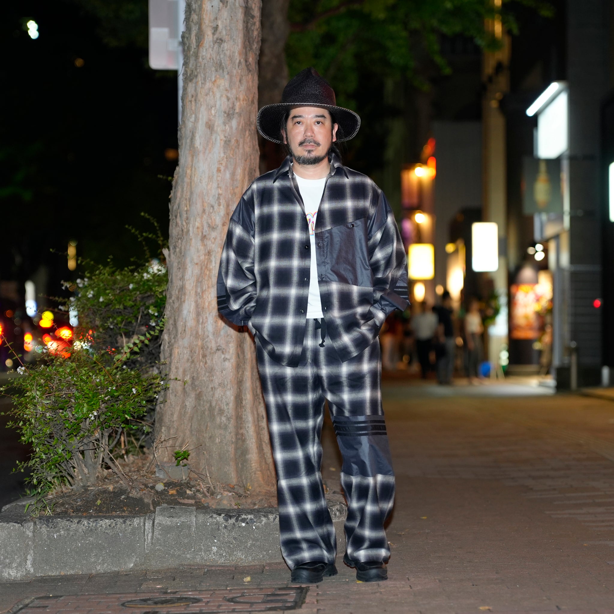 Ombre Check Pants | Color_Blk | No_k-4968_blk【MASTERKEY_マスターキー】【Addiction別注】