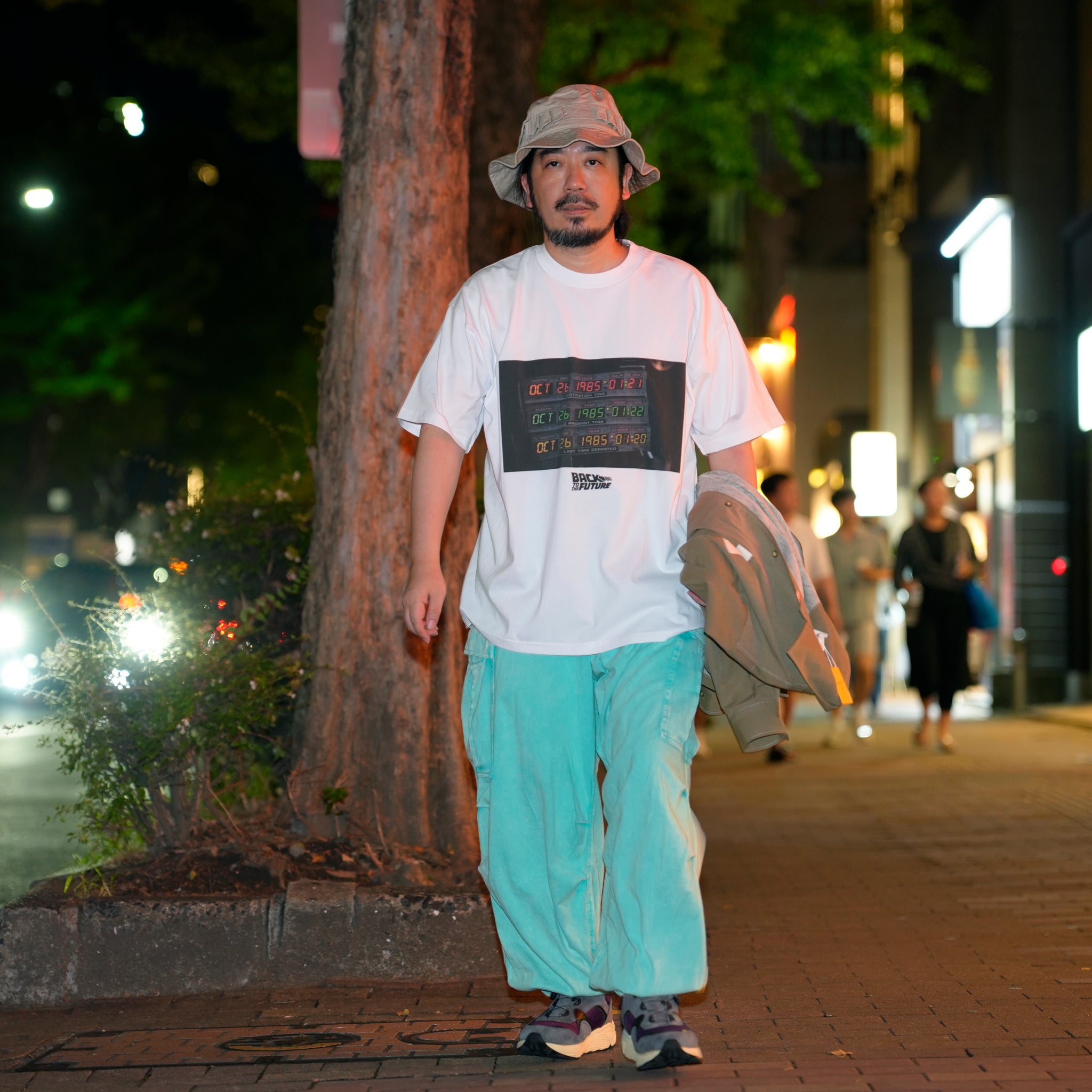バックトゥザフューチャーコラボ Tシャツ | Color_White/Black | No_opgen254001【OPULENCE_オーピュレンス】