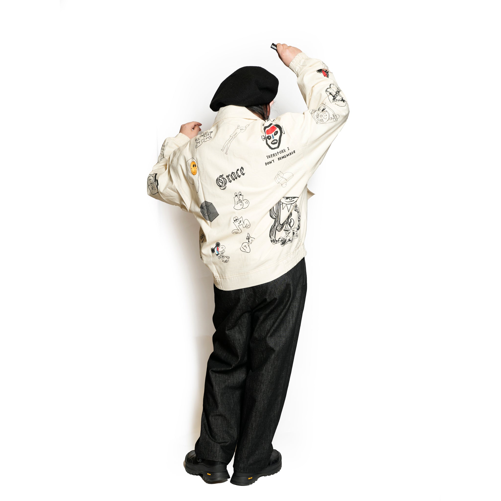 Moniker-3_Jacob Tatoo | Khadi Hand Spun Yarn Handwoven Undyed Flight Jacke | Color:Jacob Tatoo【MONITALY_モニタリー】【KARDO_カルド】