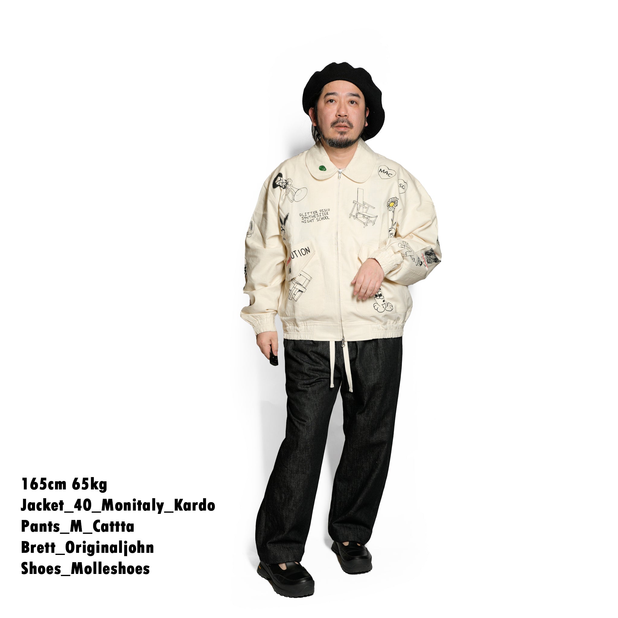 Moniker-3_Jacob Tatoo | Khadi Hand Spun Yarn Handwoven Undyed Flight Jacke | Color:Jacob Tatoo【MONITALY_モニタリー】【KARDO_カルド】