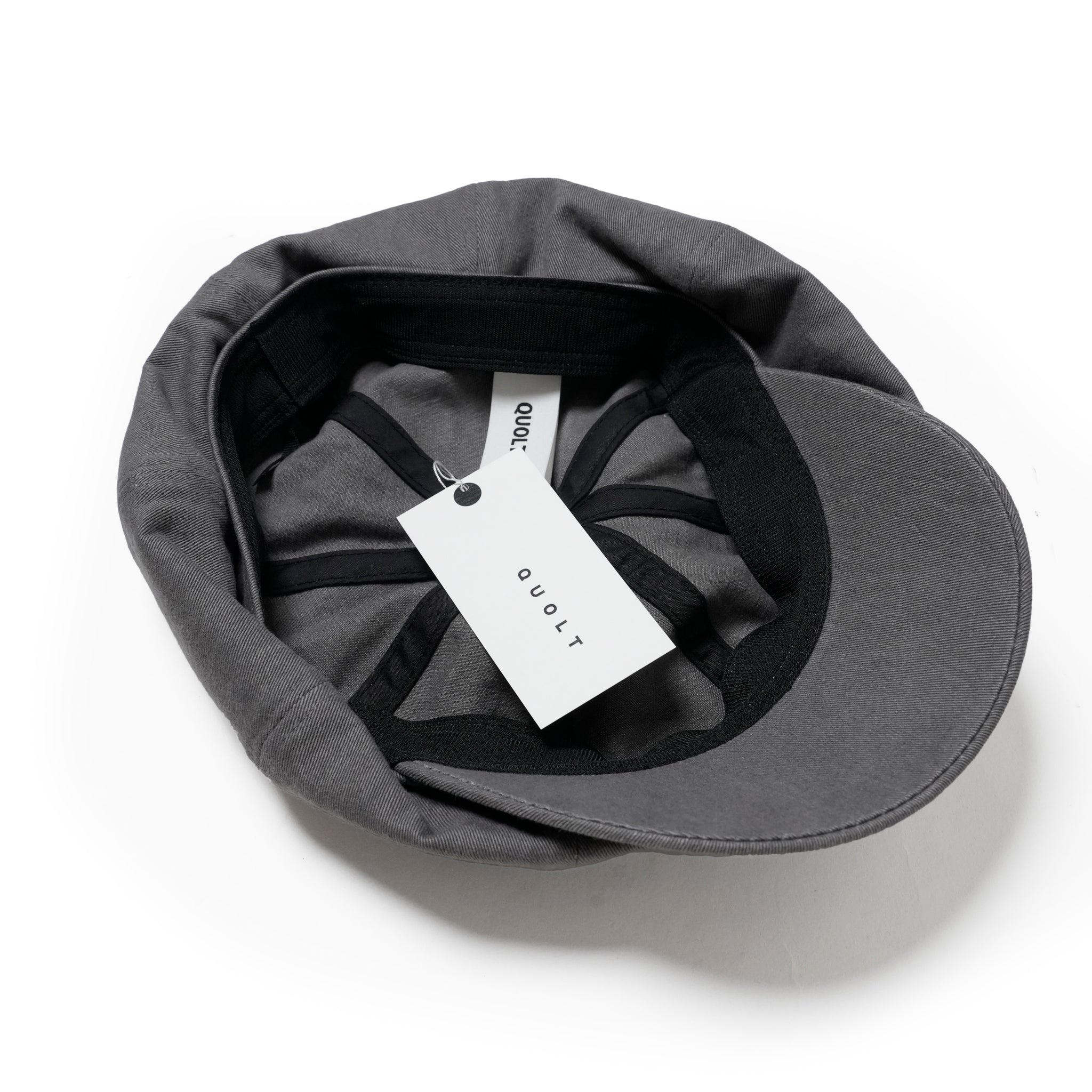901T-1864 | Name: TWILL CASQUETTE | Color:Gray/Black【QUOLT_クオルト】【ネコポス選択可能】