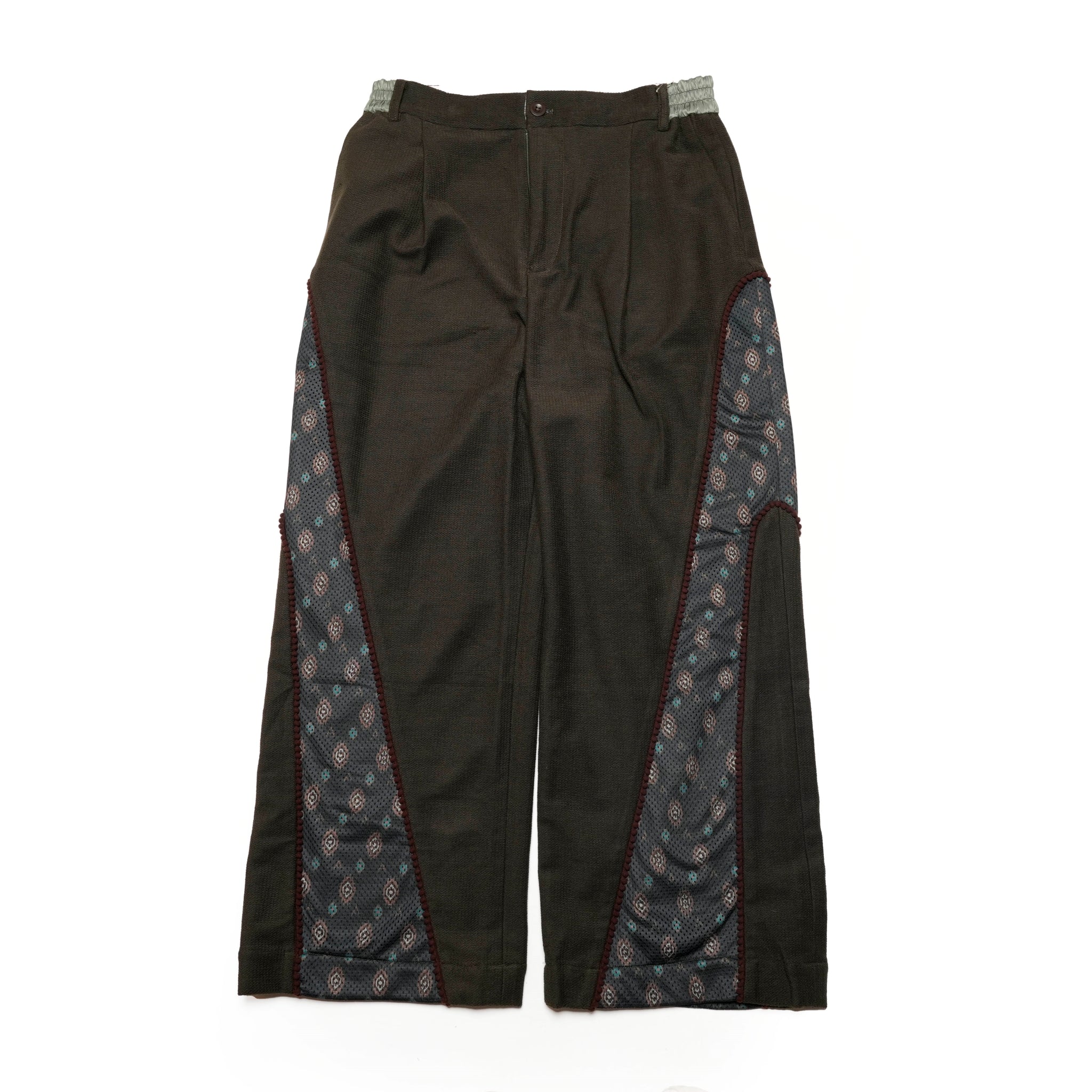 ACR24SS-P03 / (A)crypsis® Totem Weave Patchwork Pants-OLIVE | Size:Free | (A)CRYPSIS® | SEIVSON