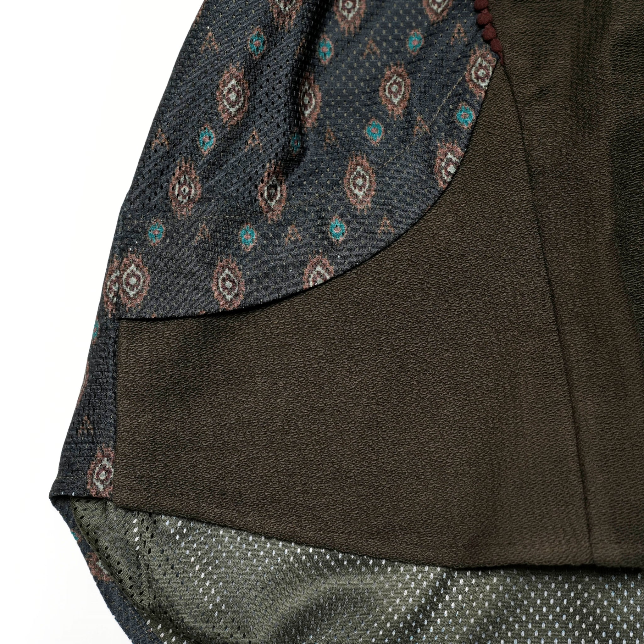 ACR24SS-S01 / (A)crypsis® totem fabric patchwork polo shirt-OLIVE | Size:Free | (A)CRYPSIS® | SEIVSON