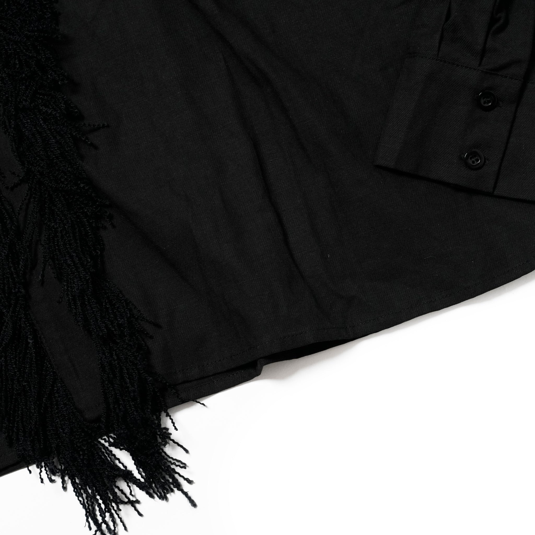 Georgie Fringe Shirt | Color_Black | No_32GH01BLG366BLK_BLACK【GHOSPELL_ゴスペル】