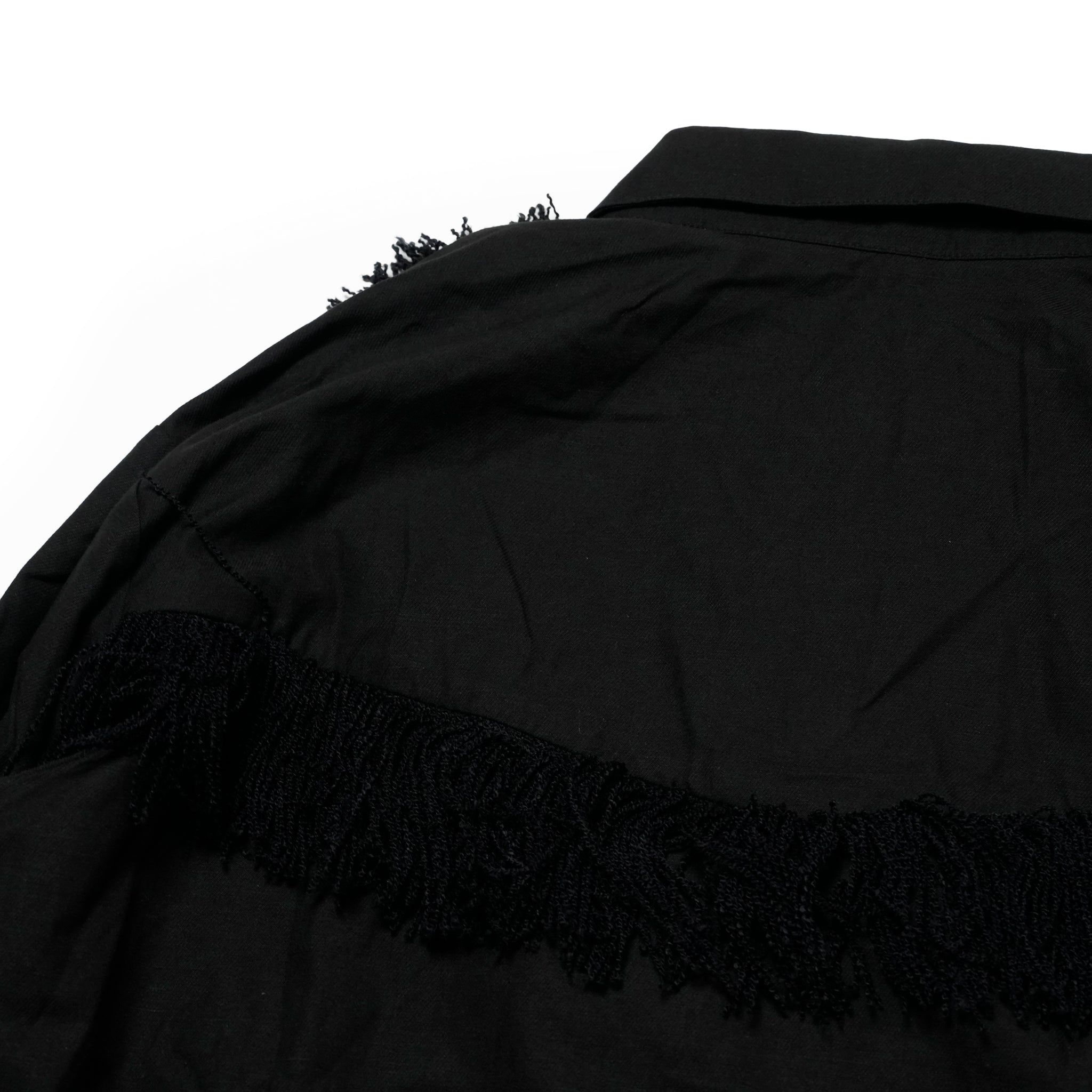 Georgie Fringe Shirt | Color_Black | No_32GH01BLG366BLK_BLACK【GHOSPELL_ゴスペル】