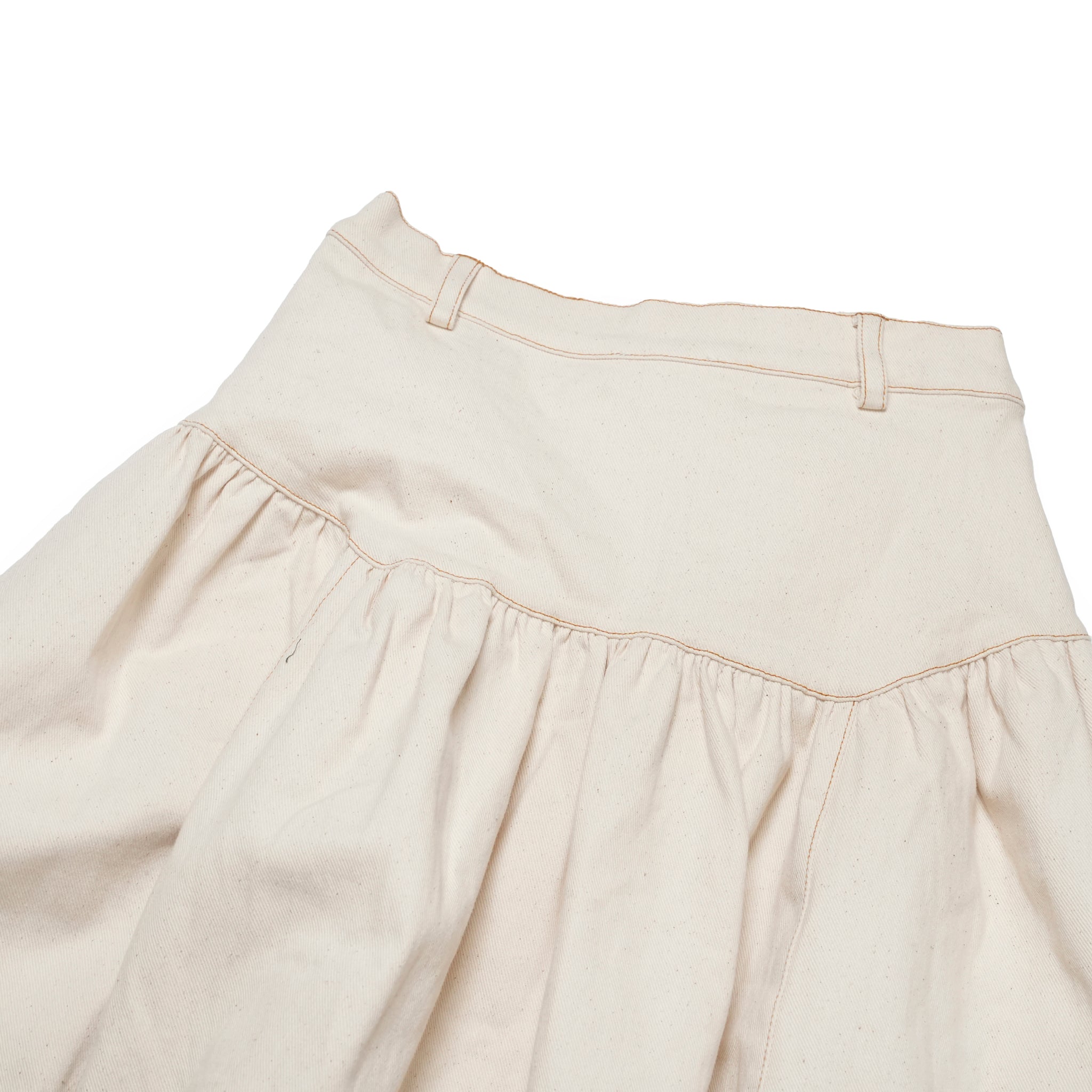 Quincey Drill Midi Skirt | Color_Ivory | No_32GH01SKG146IVO_IVORY【GHOSPELL_ゴスペル】