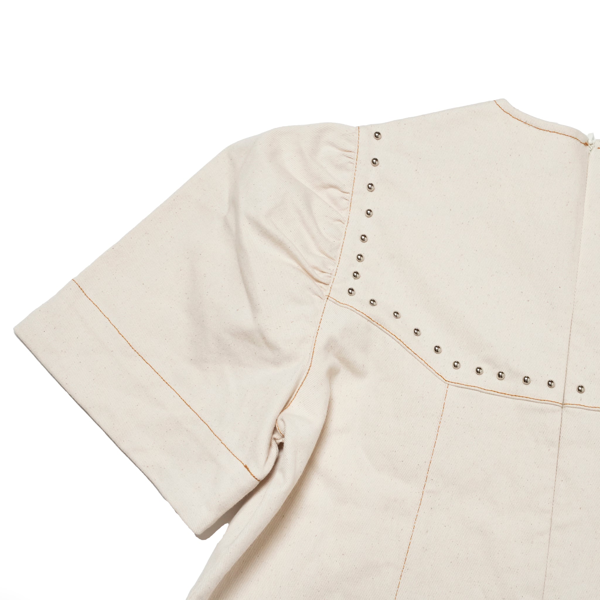 Quincey Drill Mini Dress | Color_Ivory | No_32GH01DRG1013IVO_IVORY【GHOSPELL_ゴスペル】