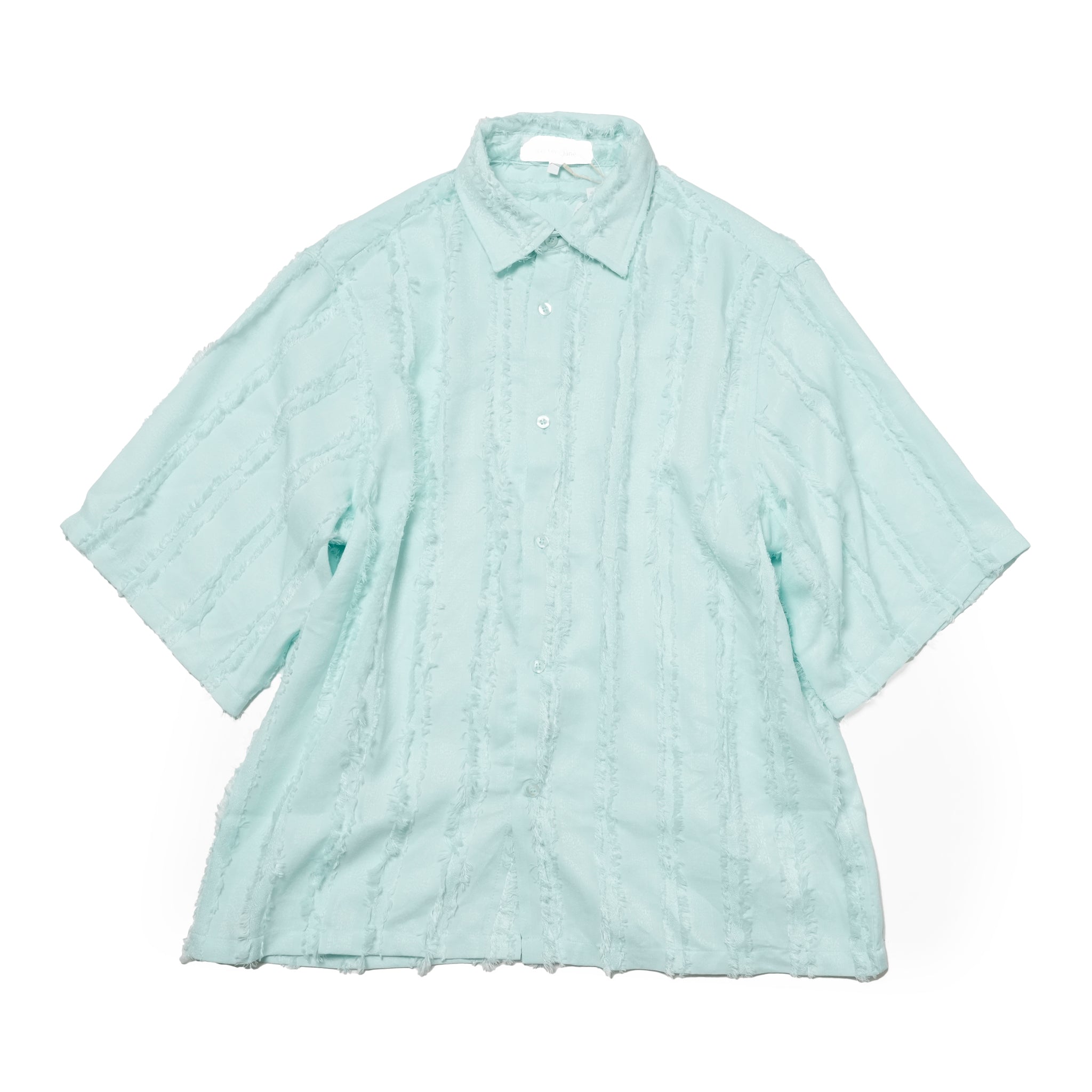 Davy Frayed Boxy Shirt | Color_Green | No_32SM01BLM166GRN_GREEN【SISTER JANE_シスタージェーン】