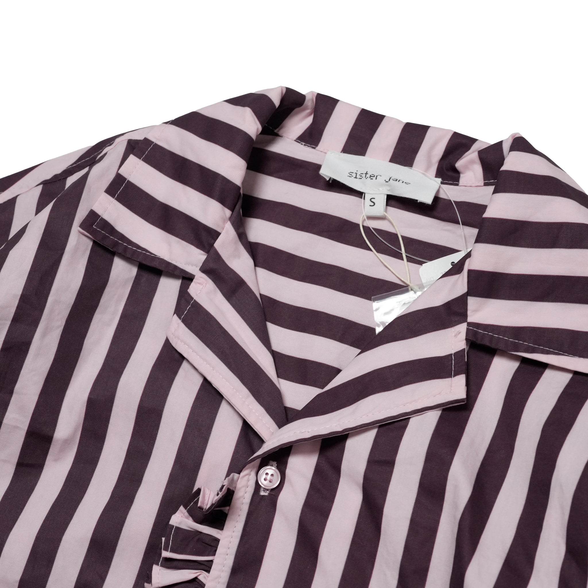 Deck Stripe Revere Collar Shirt | Color_Pink | No_32SM01BLM163PNK_PINK【SISTER JANE_シスタージェーン】