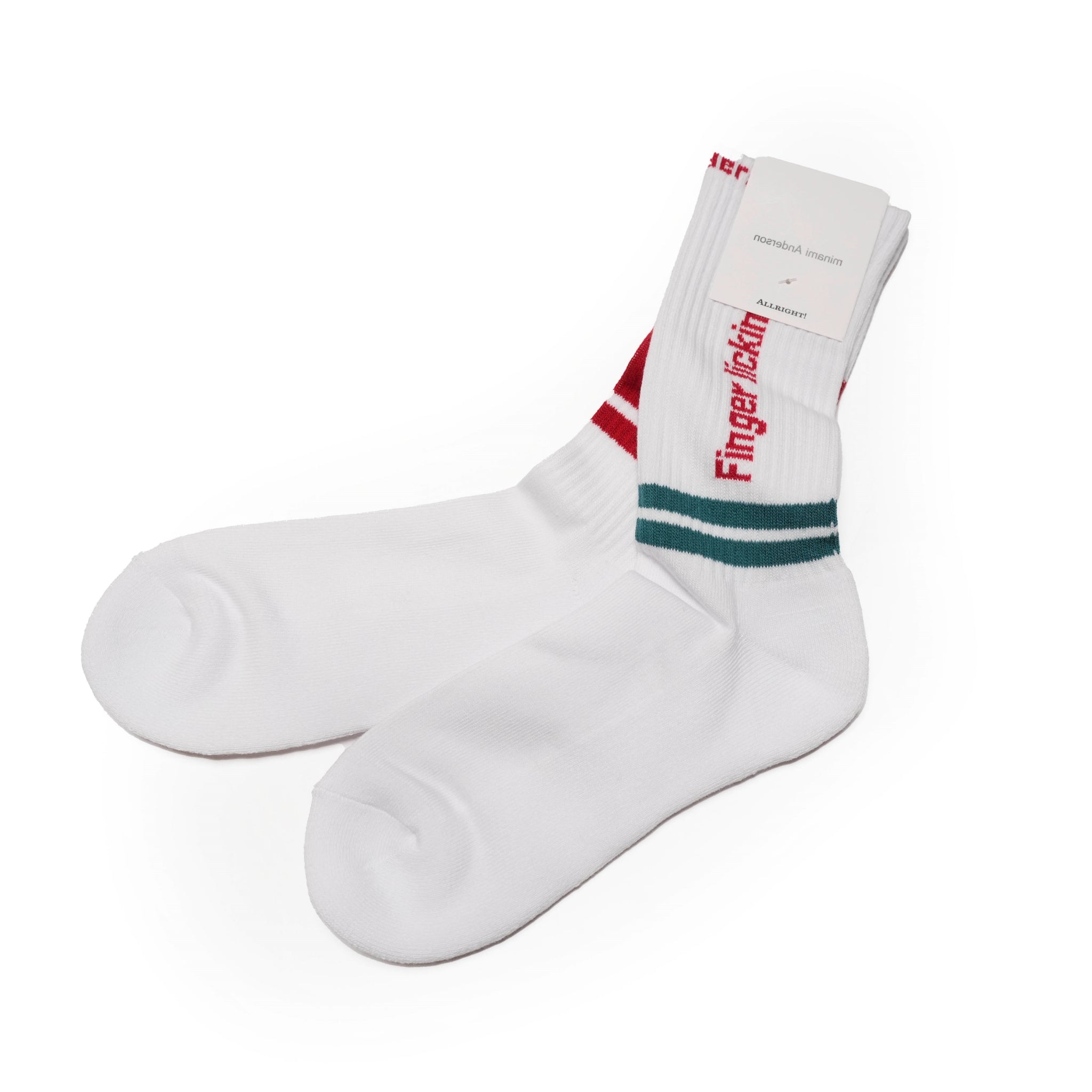 24#00-1030-0_WITE | LEFT/RIGHT SOCKS | Color:White【MINAMI ANDERSON_ミナミアンダーソン】【ネコポス選択可能】
