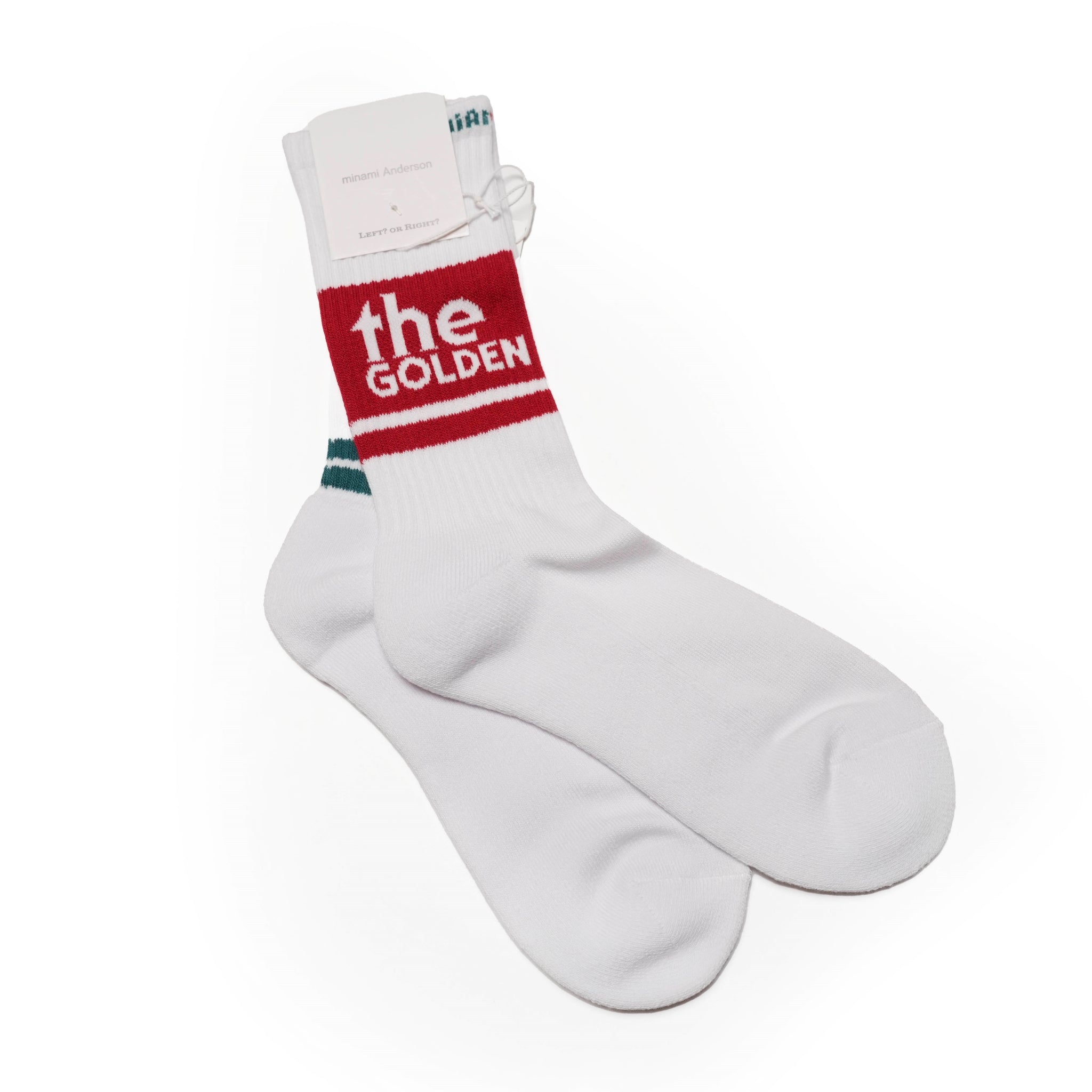 24#00-1030-0_WITE | LEFT/RIGHT SOCKS | Color:White【MINAMI ANDERSON_ミナミアンダーソン】【ネコポス選択可能】