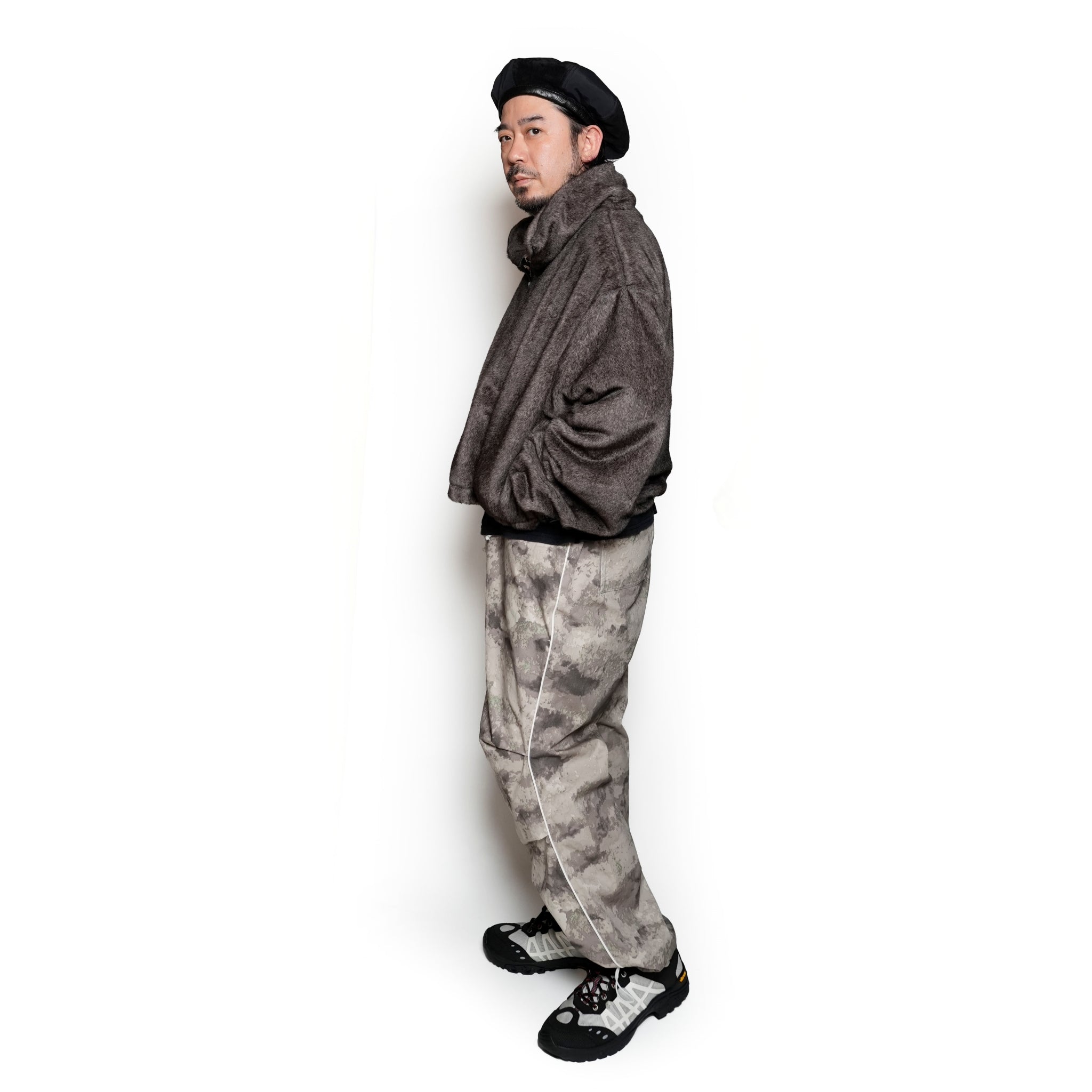 26471A_Ash | SAUVAGE FAUX FUR CROPPED PULLOVER JACKET | Color:Ash【ONE TEASPOON_ワンティースプーン】【archive】