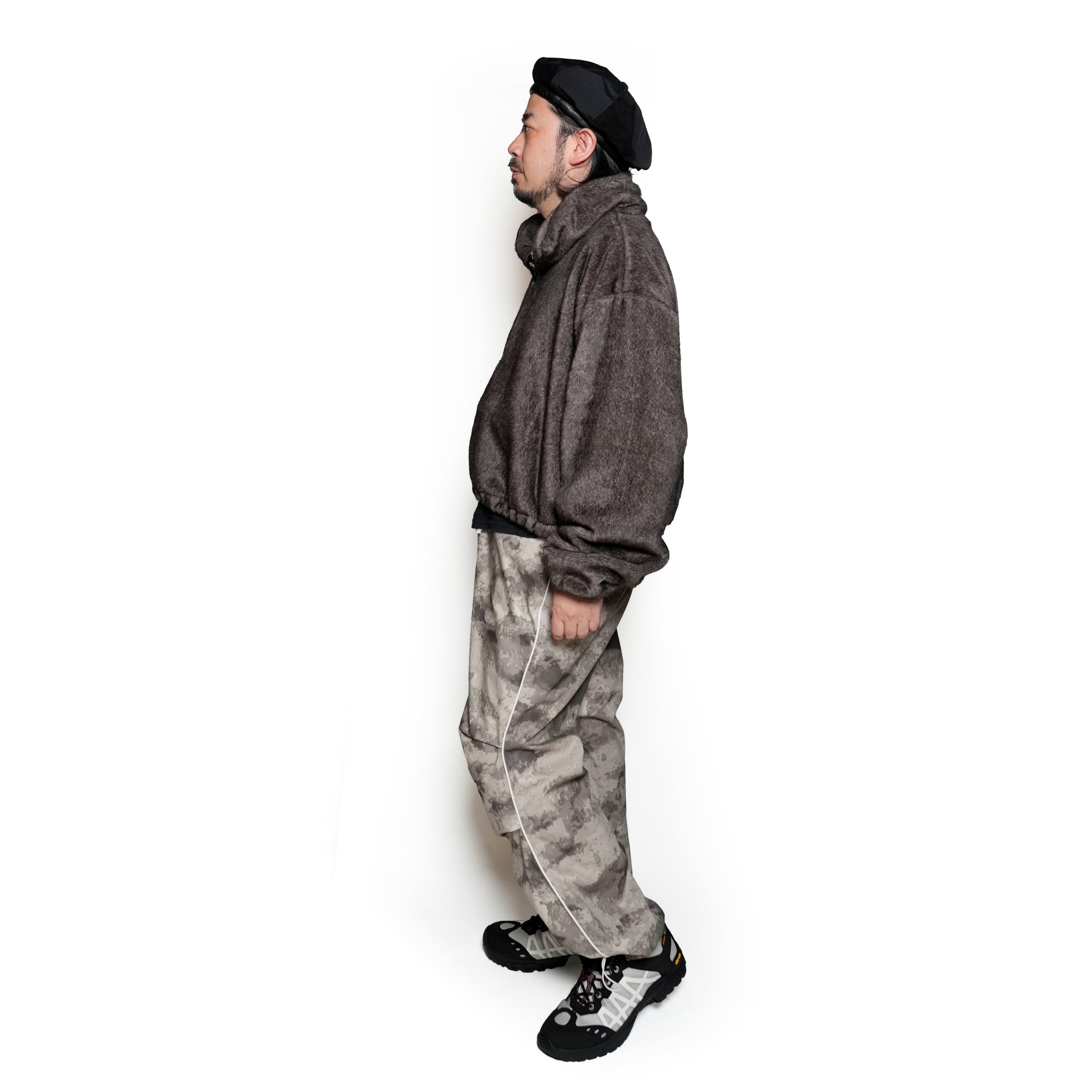 26471A_Ash | SAUVAGE FAUX FUR CROPPED PULLOVER JACKET | Color:Ash【ONE TEASPOON_ワンティースプーン】【archive】
