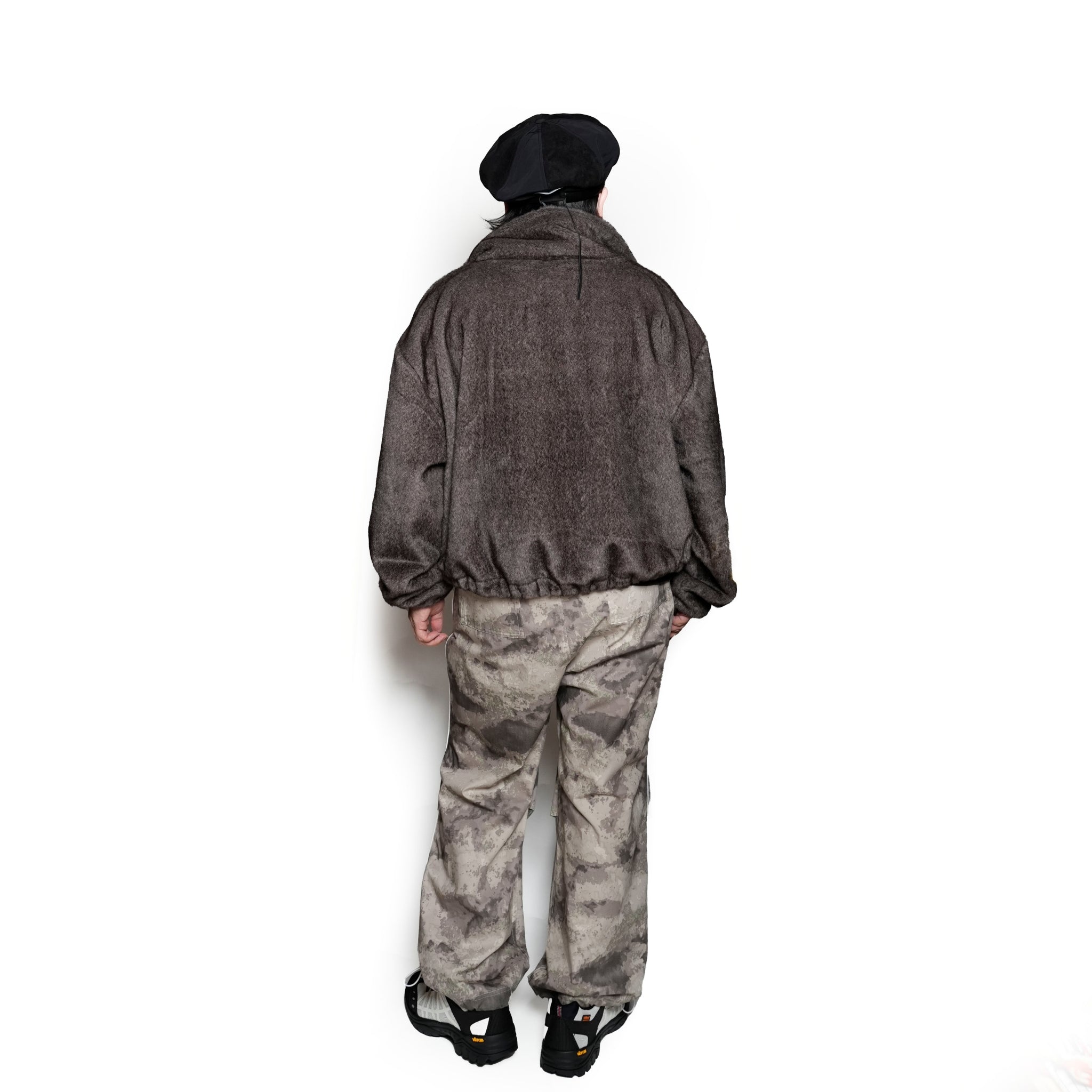 26471A_Ash | SAUVAGE FAUX FUR CROPPED PULLOVER JACKET | Color:Ash【ONE TEASPOON_ワンティースプーン】【archive】