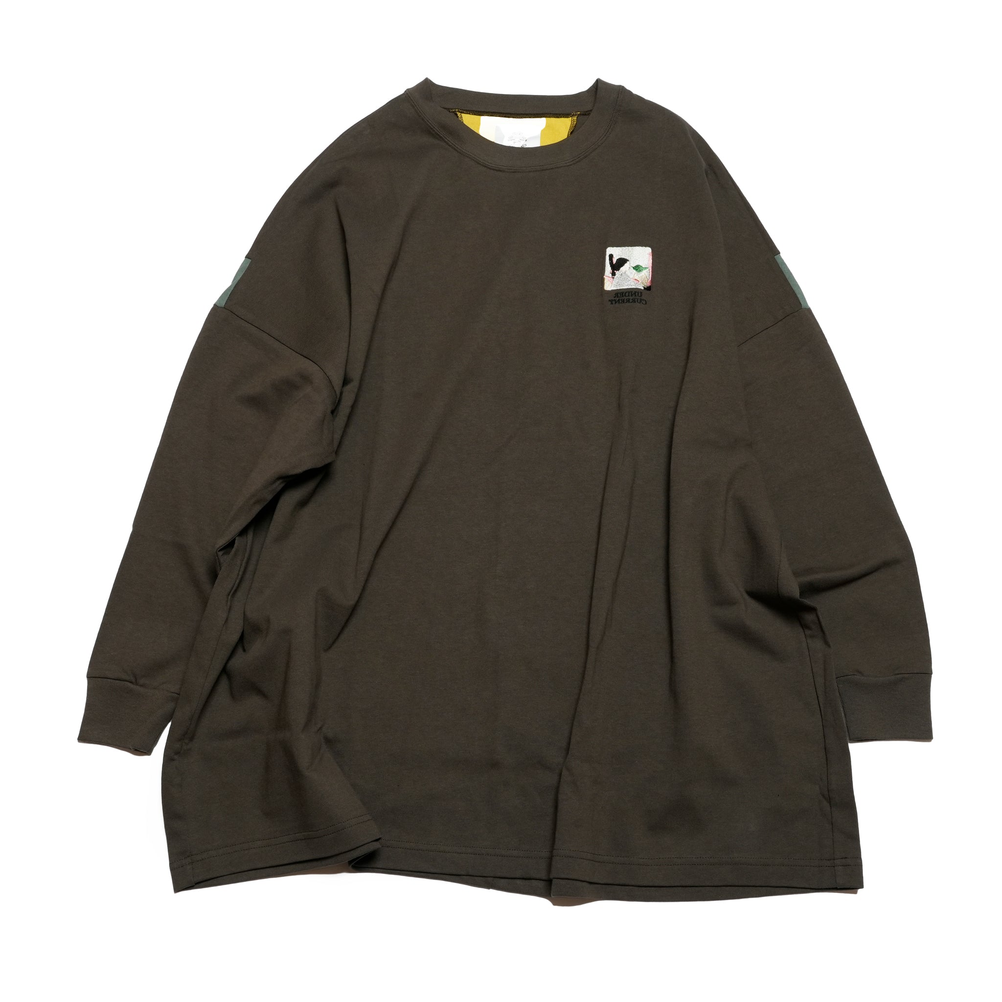 TALK ON YOUR BACK L/S T-SHIRT | Color_Charcoal | No_sf25aw-19_charcoal【STOF_ストフ】