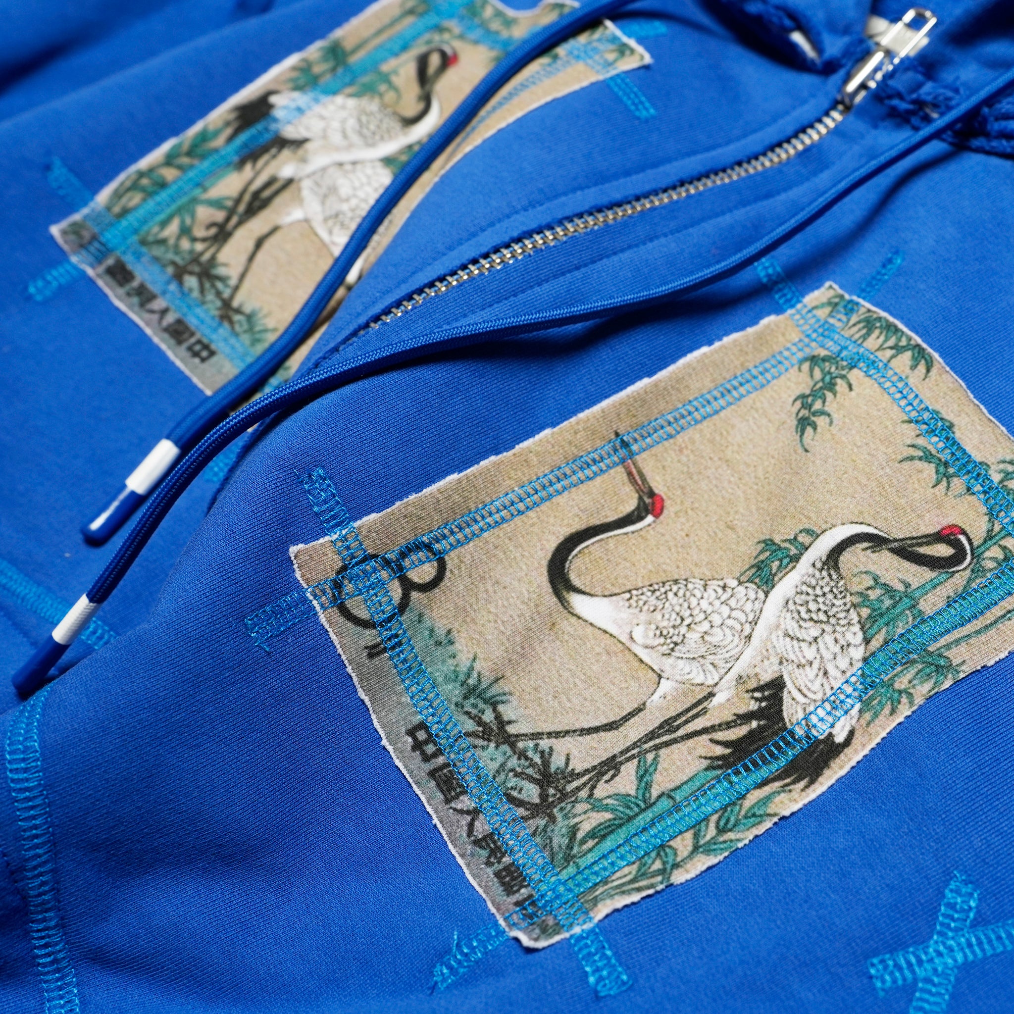 Pla25ssj16_Blue | Stamp zip-up | Color:Blue【PLATEAU STUDIO_プラトー スタジオ】【archive】