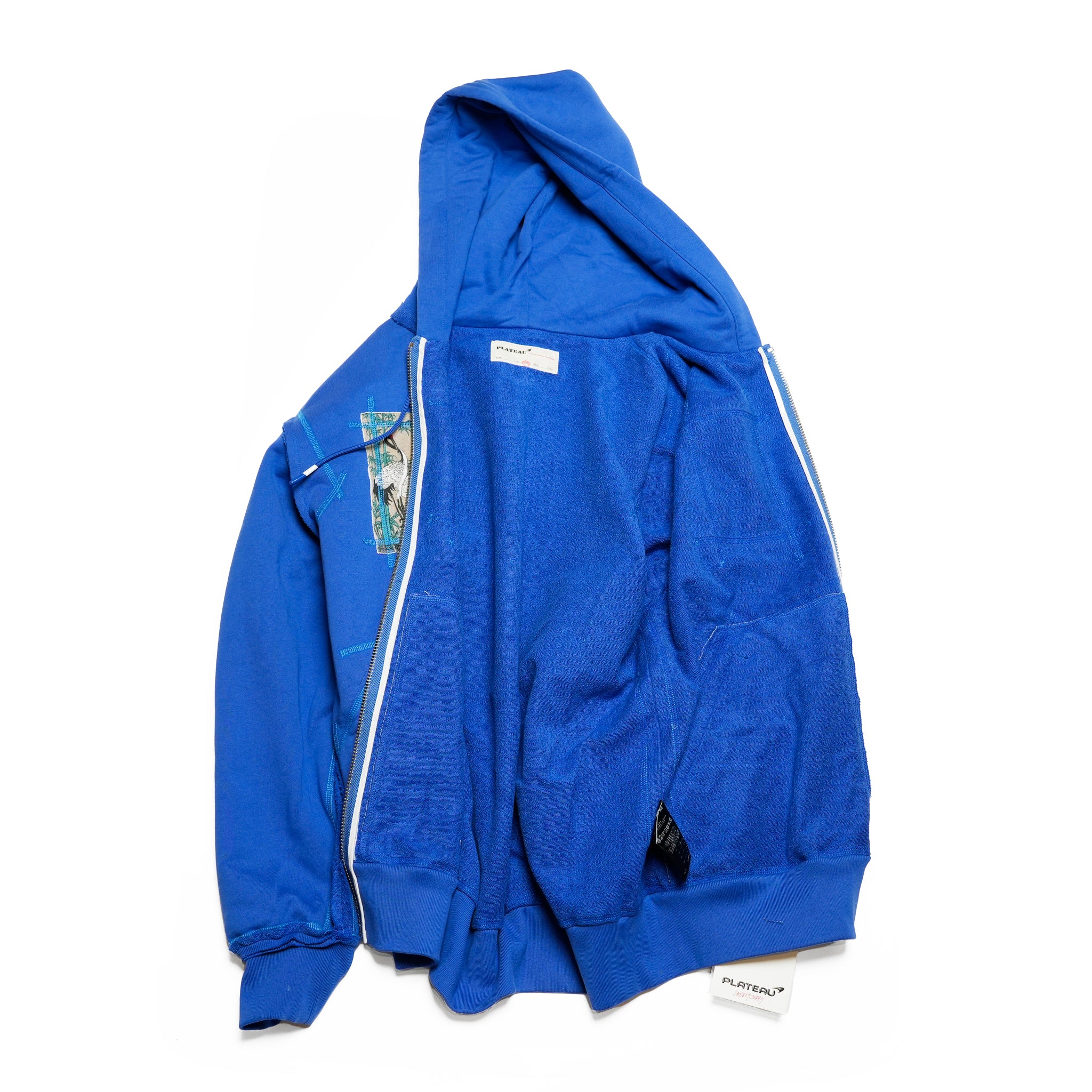 Pla25ssj16_Blue | Stamp zip-up | Color:Blue【PLATEAU STUDIO_プラトー スタジオ】【archive】