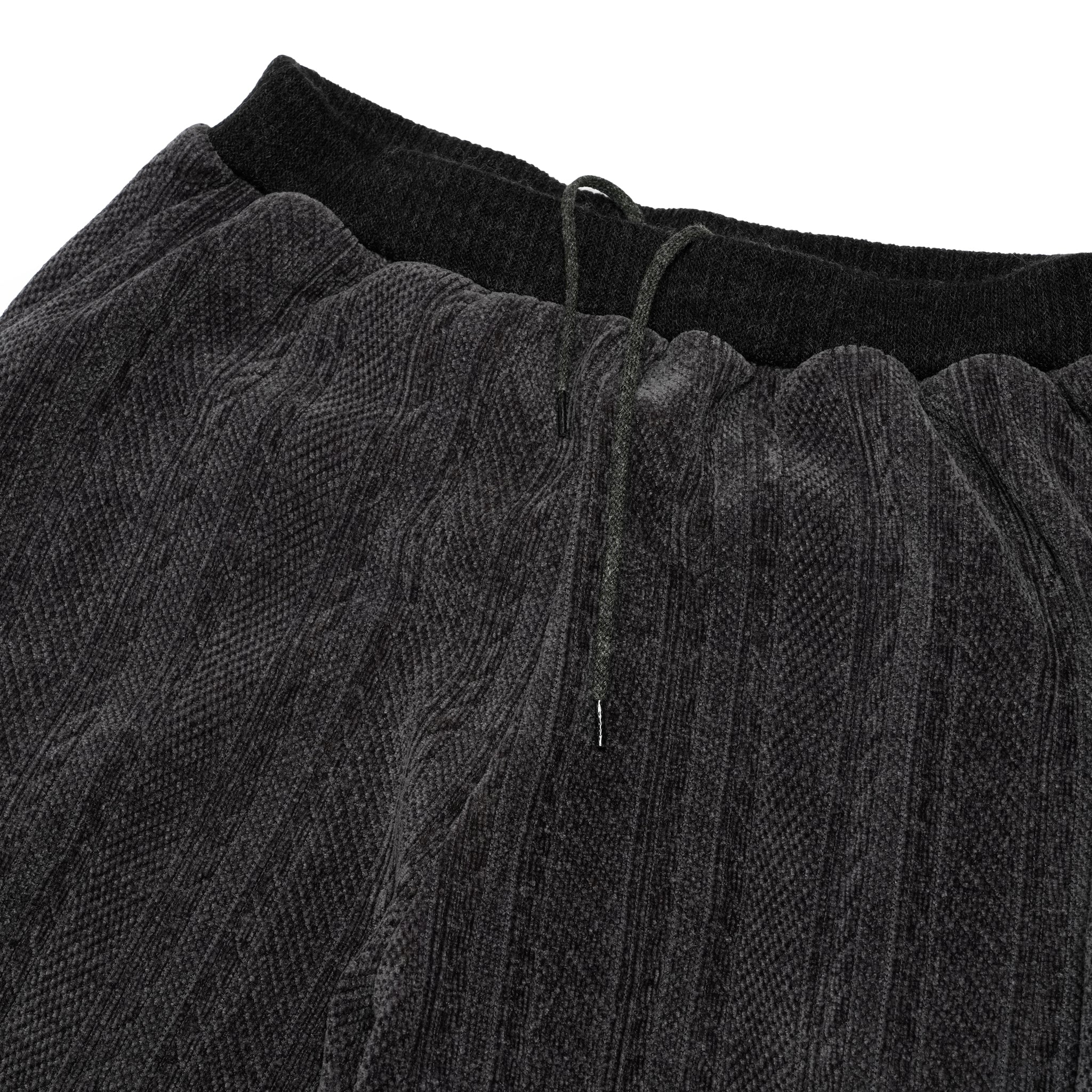 Pattern Switch Wide Pants | Color_Charcoal | No_bsd25aw-18_charcoal【BEDSIDEDRAMA_ベッドサイドドラマ】