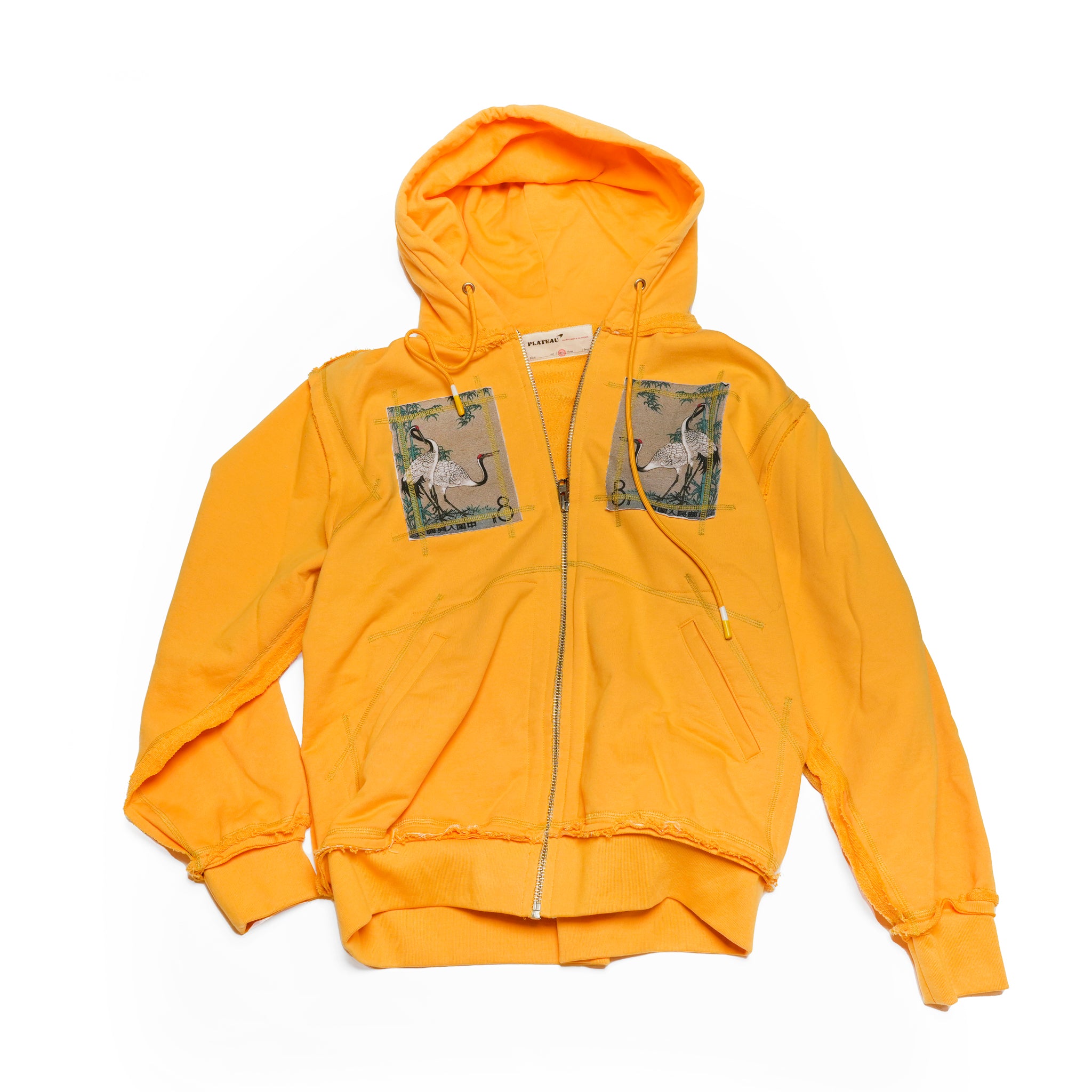 Pla25ssj17_Yellow | Stamp zip-up | Color:Yellow【PLATEAU STUDIO_プラトー スタジオ】