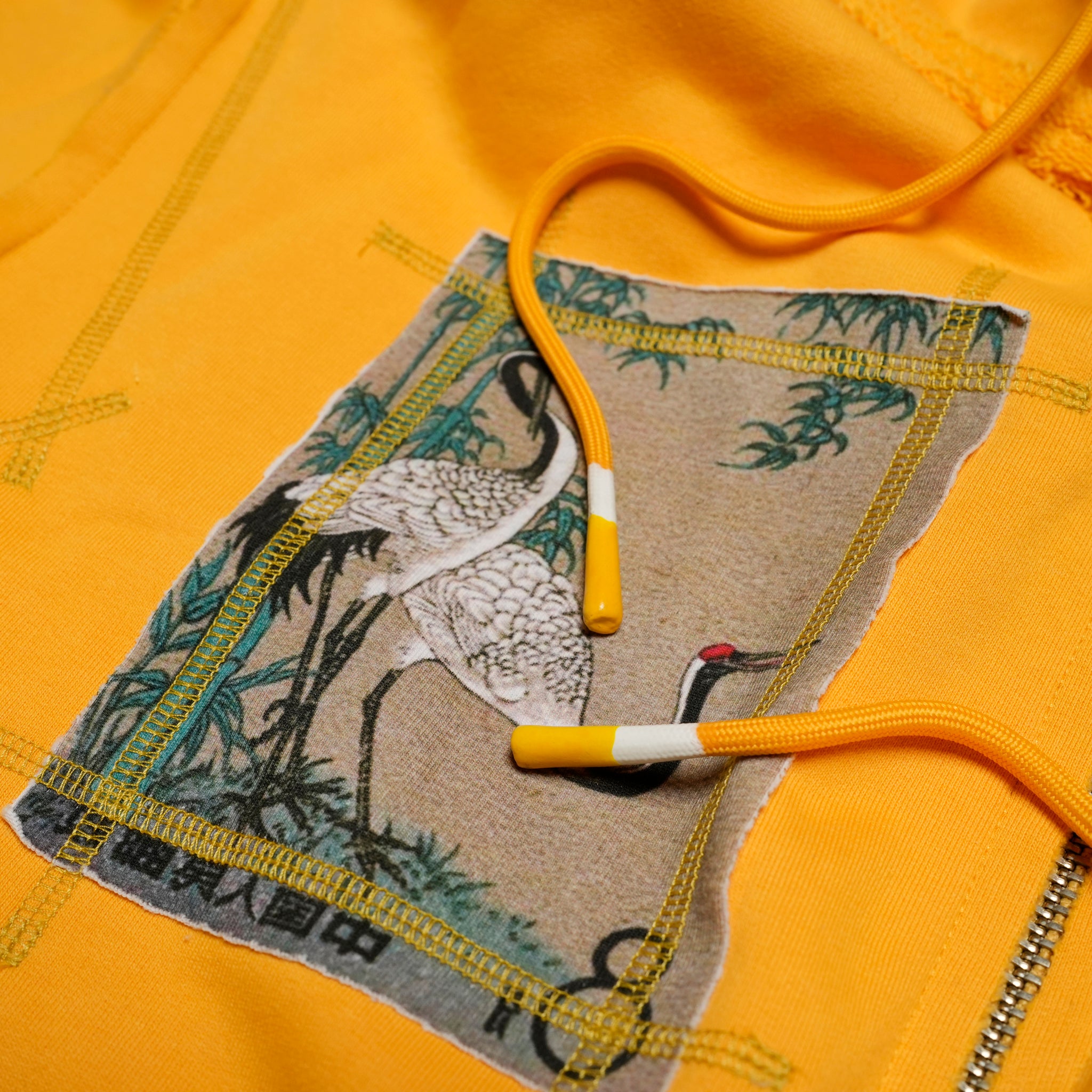 Pla25ssj17_Yellow | Stamp zip-up | Color:Yellow【PLATEAU STUDIO_プラトー スタジオ】