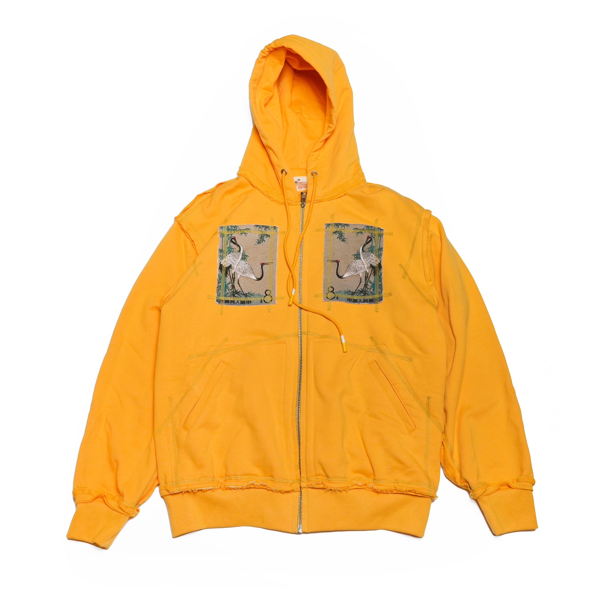 Pla25ssj17_Yellow | Stamp zip-up | Color:Yellow【PLATEAU STUDIO_プラトー スタジオ】