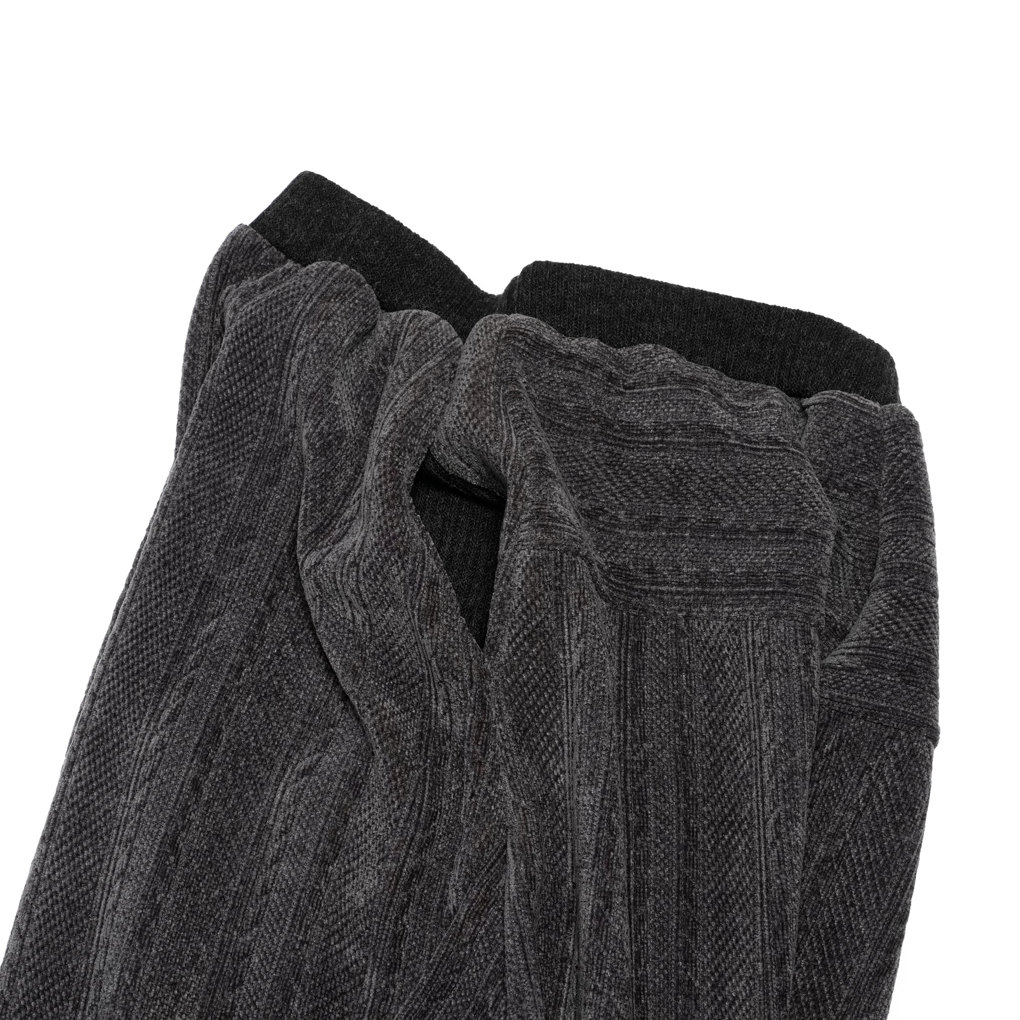 Pattern Switch Wide Pants | Color_Charcoal | No_bsd25aw-18_charcoal【BEDSIDEDRAMA_ベッドサイドドラマ】