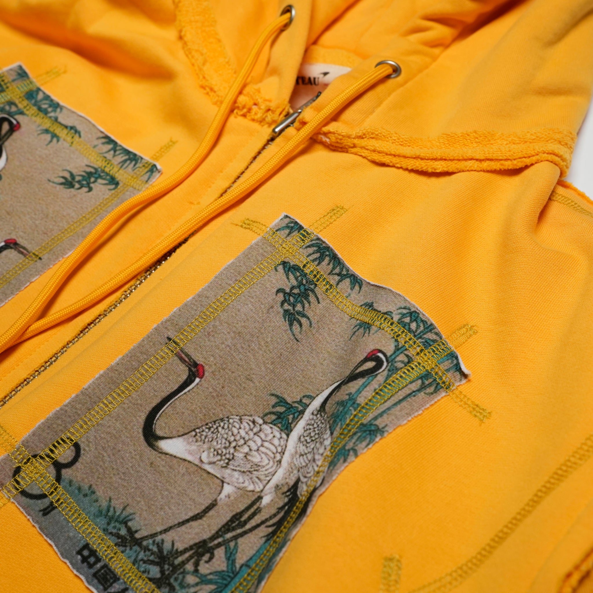 Pla25ssj17_Yellow | Stamp zip-up | Color:Yellow【PLATEAU STUDIO_プラトー スタジオ】