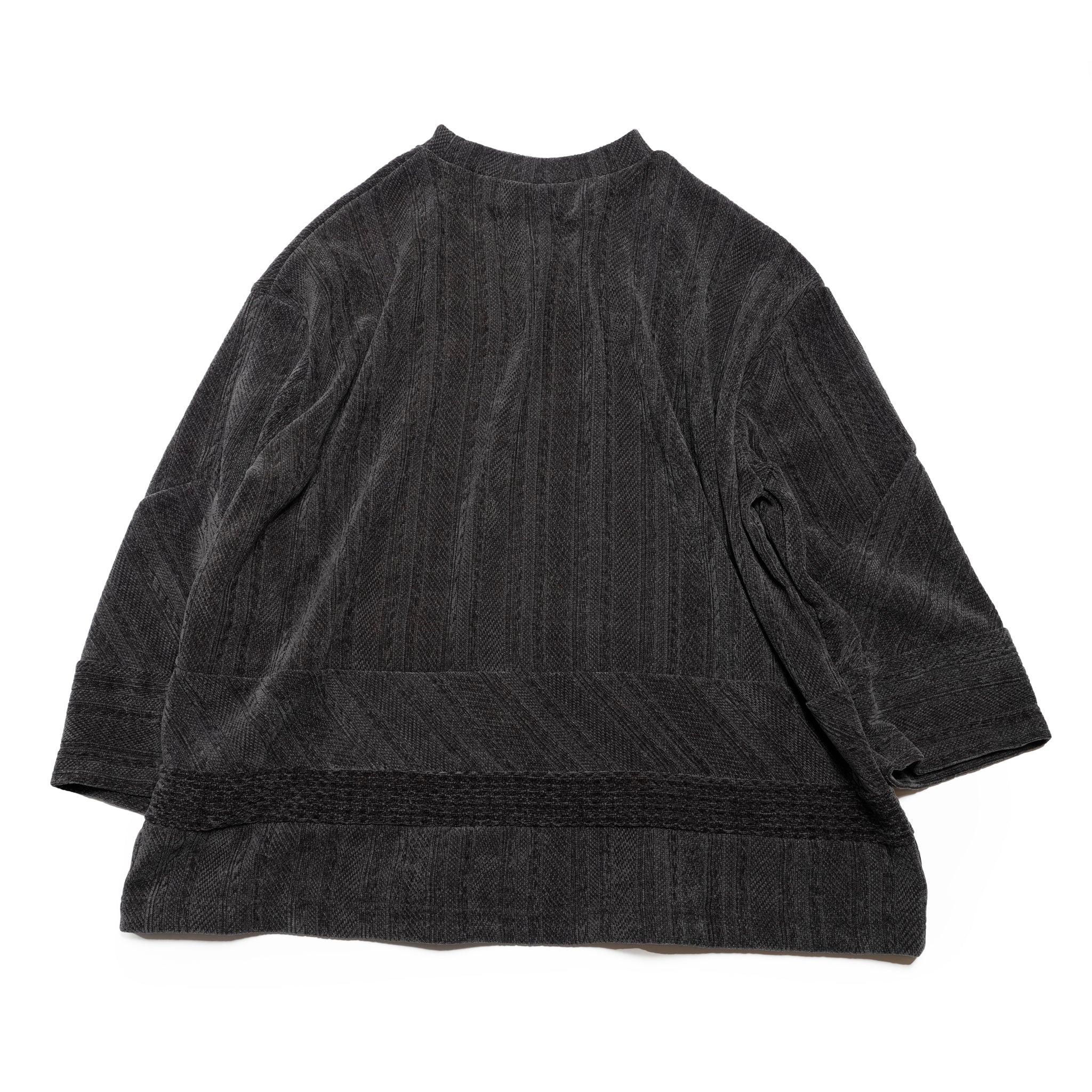 Pattern Switch Pullover | Color_Charcoal | No_bsd25aw-17_charcoal【BEDSIDEDRAMA_ベッドサイドドラマ】
