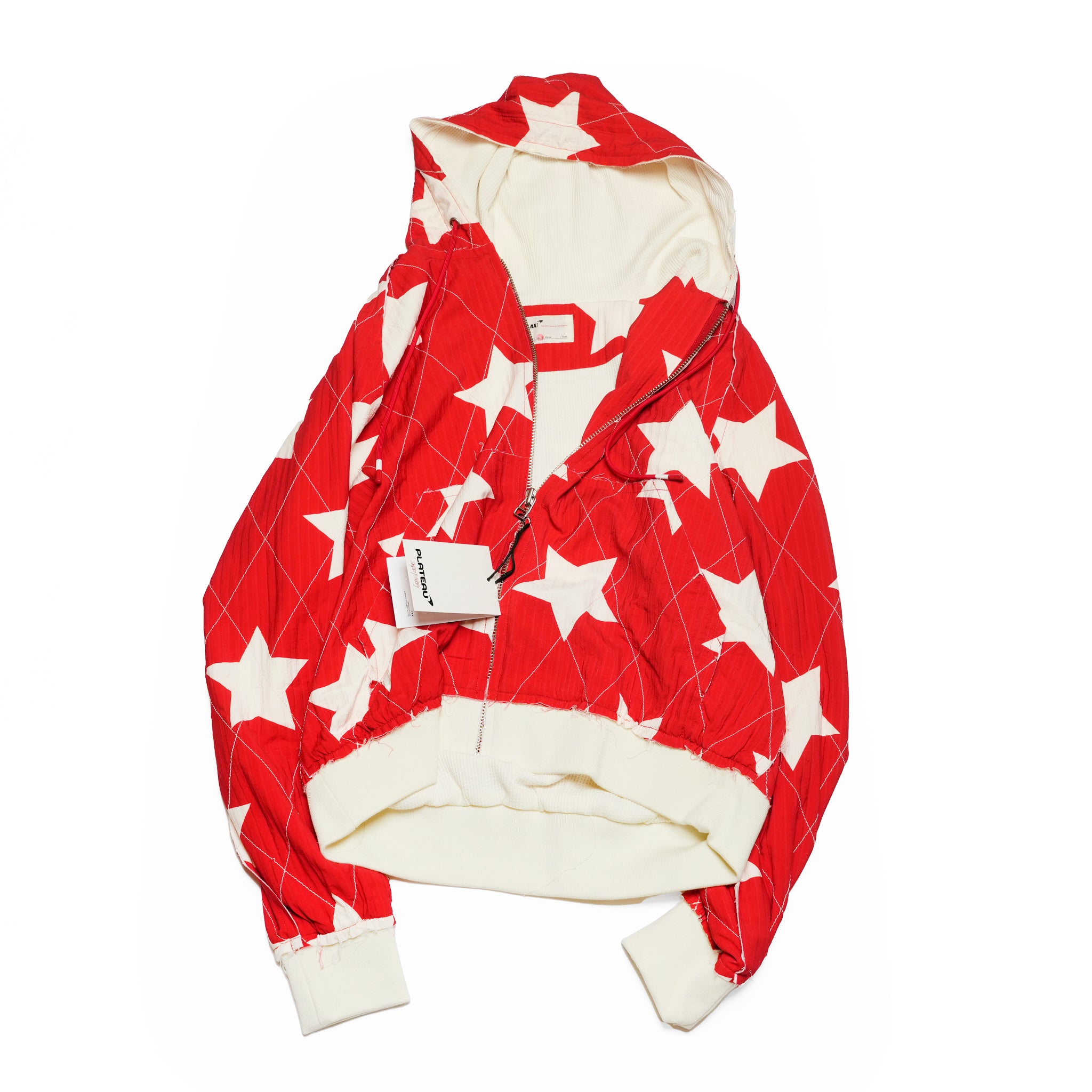 Pla25ssj11_Red | Star zip-up jacket | Color:Red【PLATEAU STUDIO_プラトー スタジオ】【archive】
