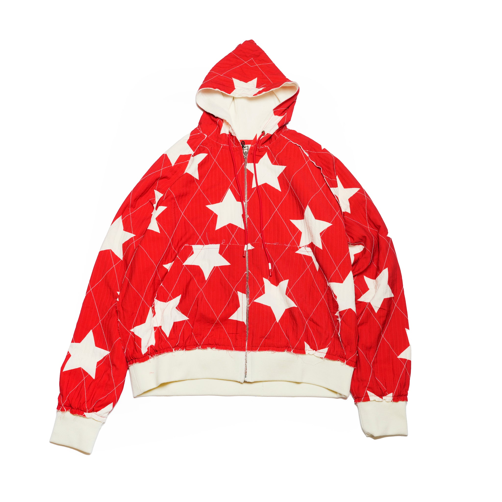 Pla25ssj11_Red | Star zip-up jacket | Color:Red【PLATEAU STUDIO_プラトー スタジオ】【archive】
