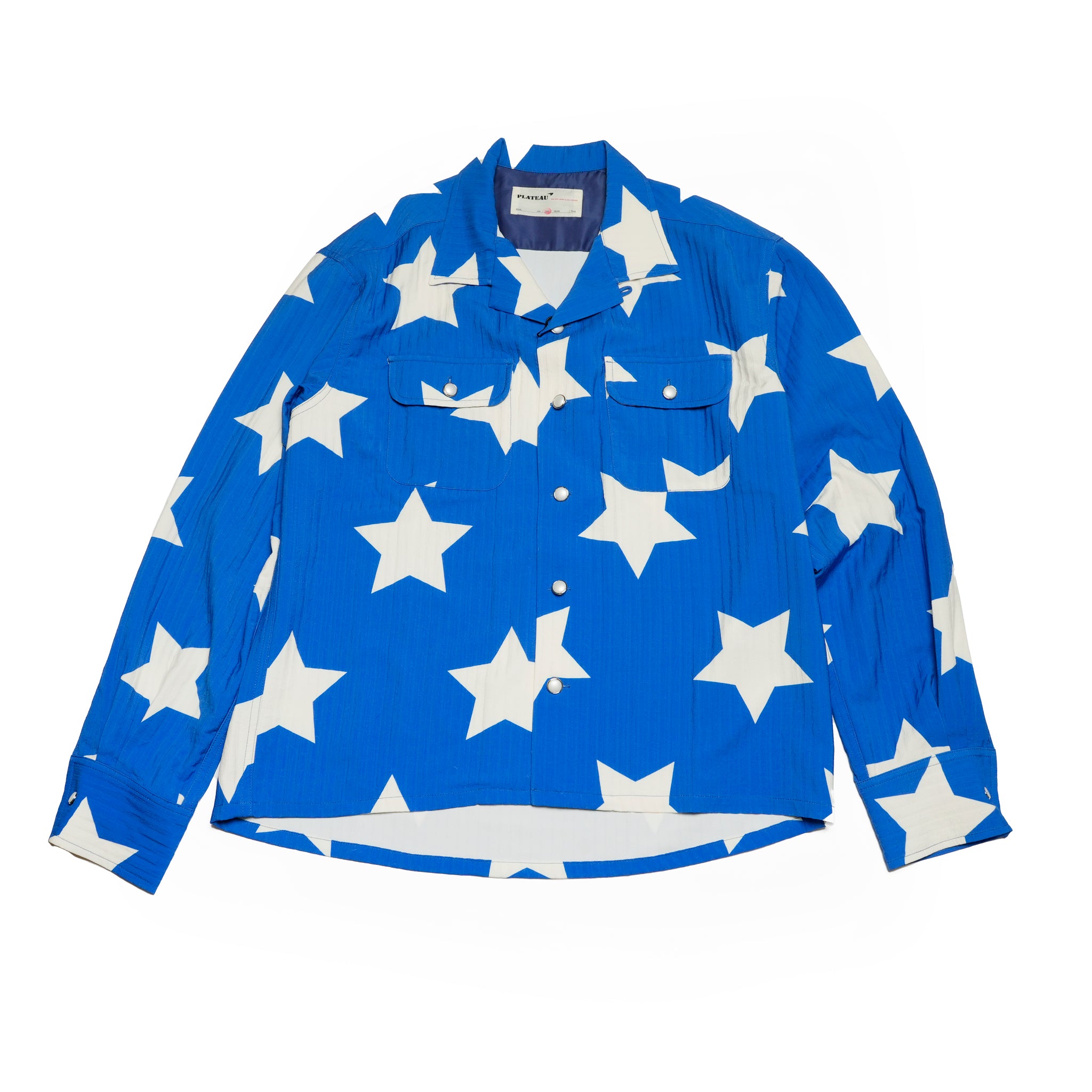 Pla25sst27_Blue | Star l/s shirt | Color:Blue【PLATEAU STUDIO_プラトー スタジオ】【archive】