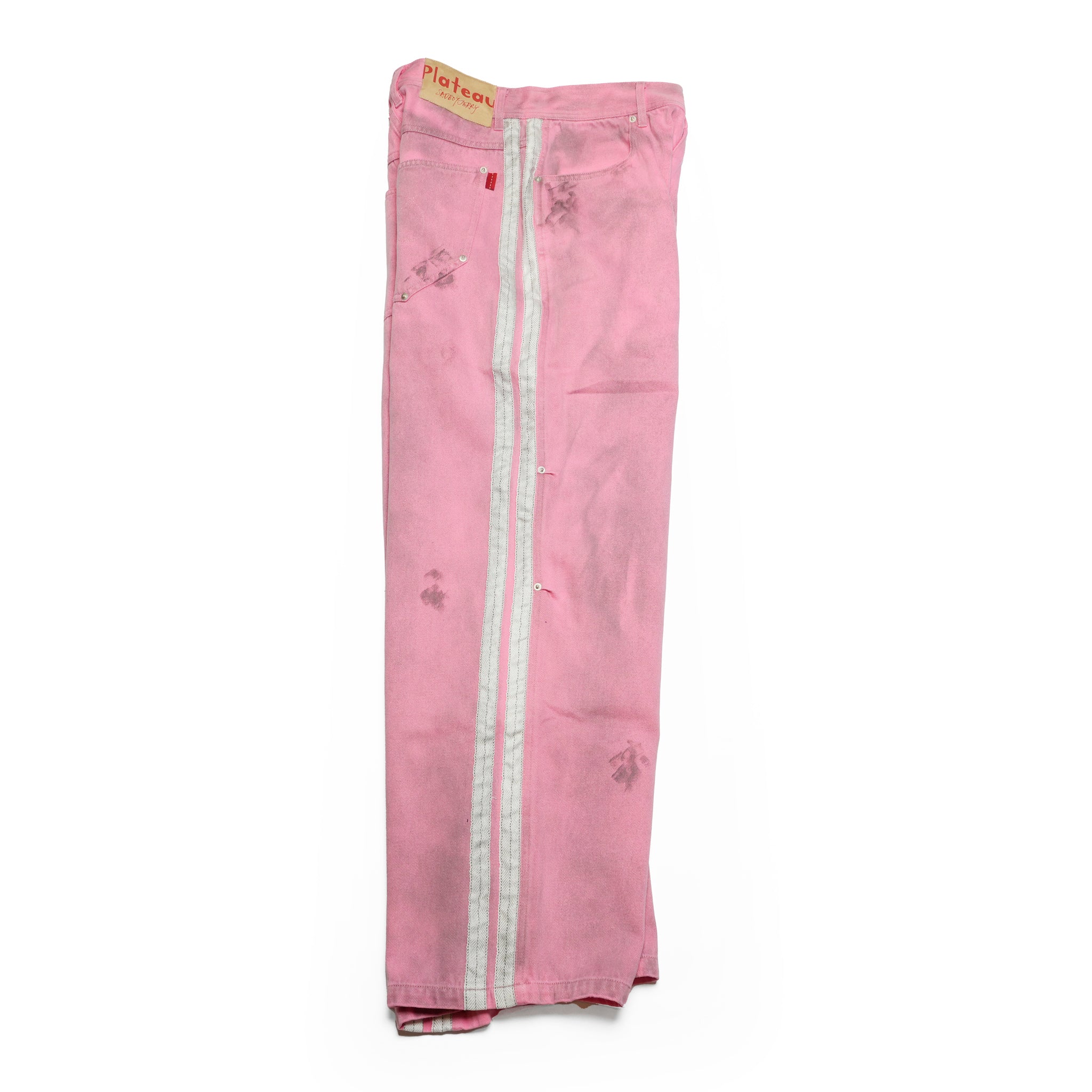 Pla25ssp09_Dirty Pink | Side line dirty pants | Color:Dirty Pink【PLATEAU STUDIO_プラトー スタジオ】【archive】