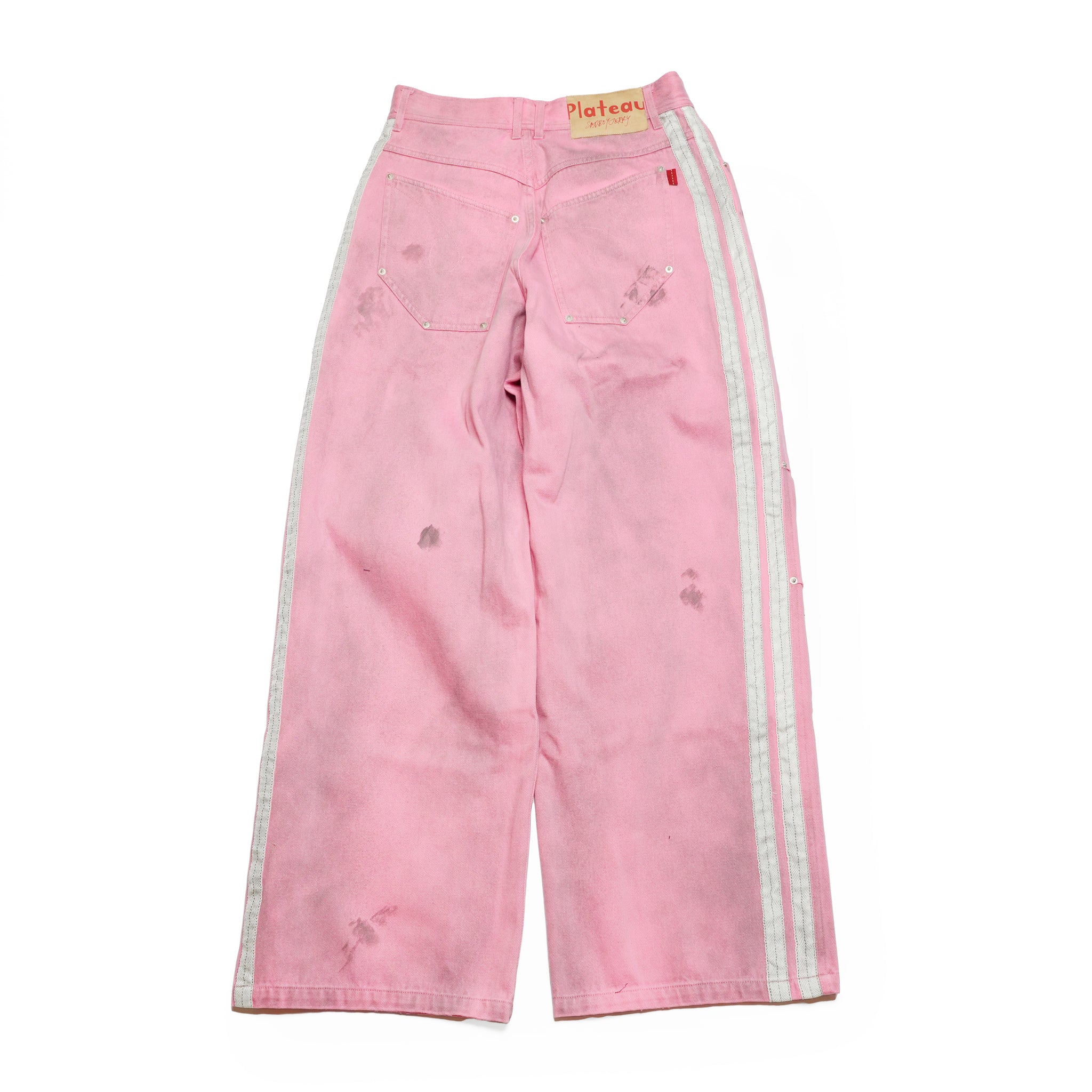 Pla25ssp09_Dirty Pink | Side line dirty pants | Color:Dirty Pink【PLATEAU STUDIO_プラトー スタジオ】【archive】