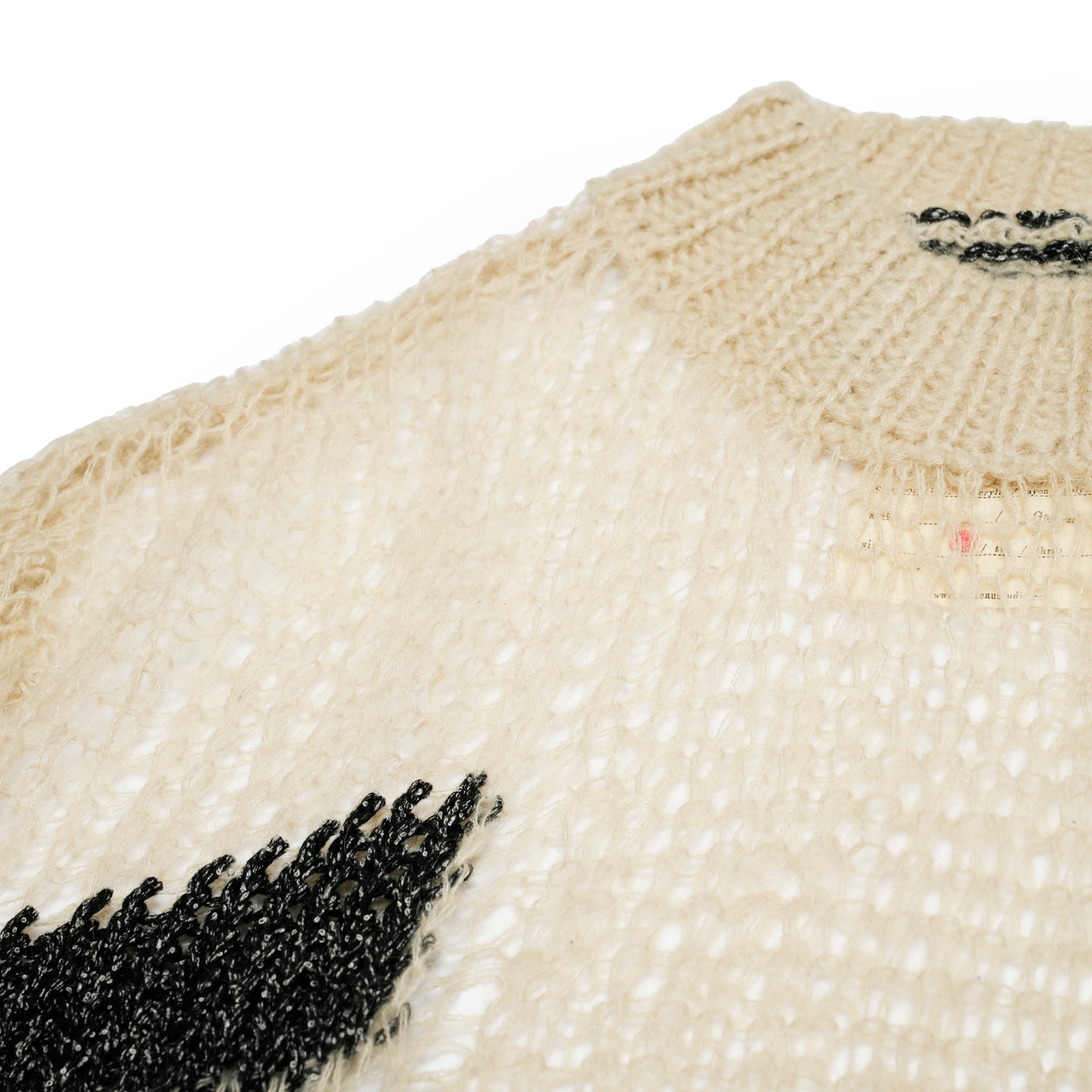 Pla25sskt05_Grey/Beige | Draft knit sweater | Color:Grey / Beige【PLATEAU STUDIO_プラトー スタジオ】