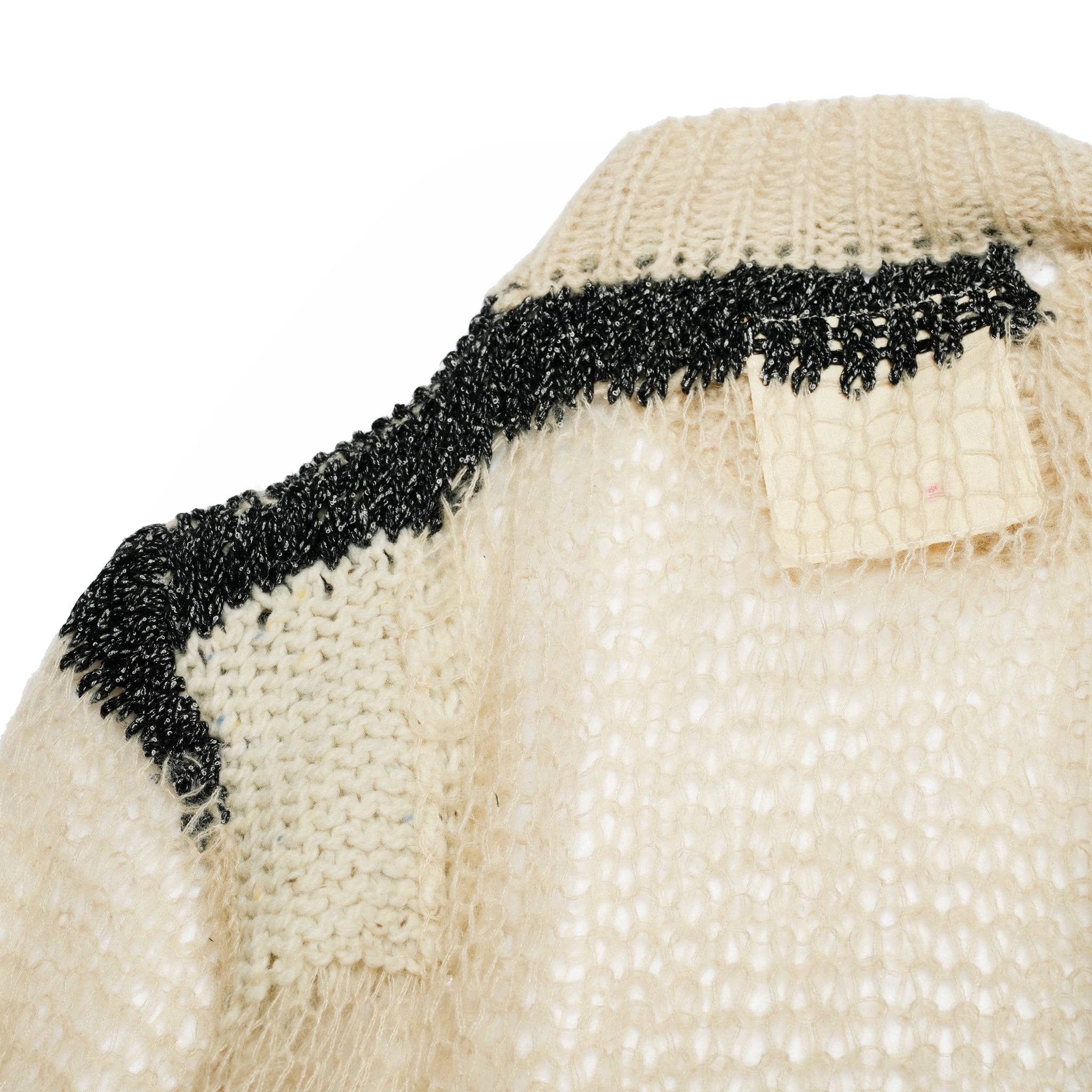 Pla25sskt05_Grey/Beige | Draft knit sweater | Color:Grey / Beige【PLATEAU STUDIO_プラトー スタジオ】