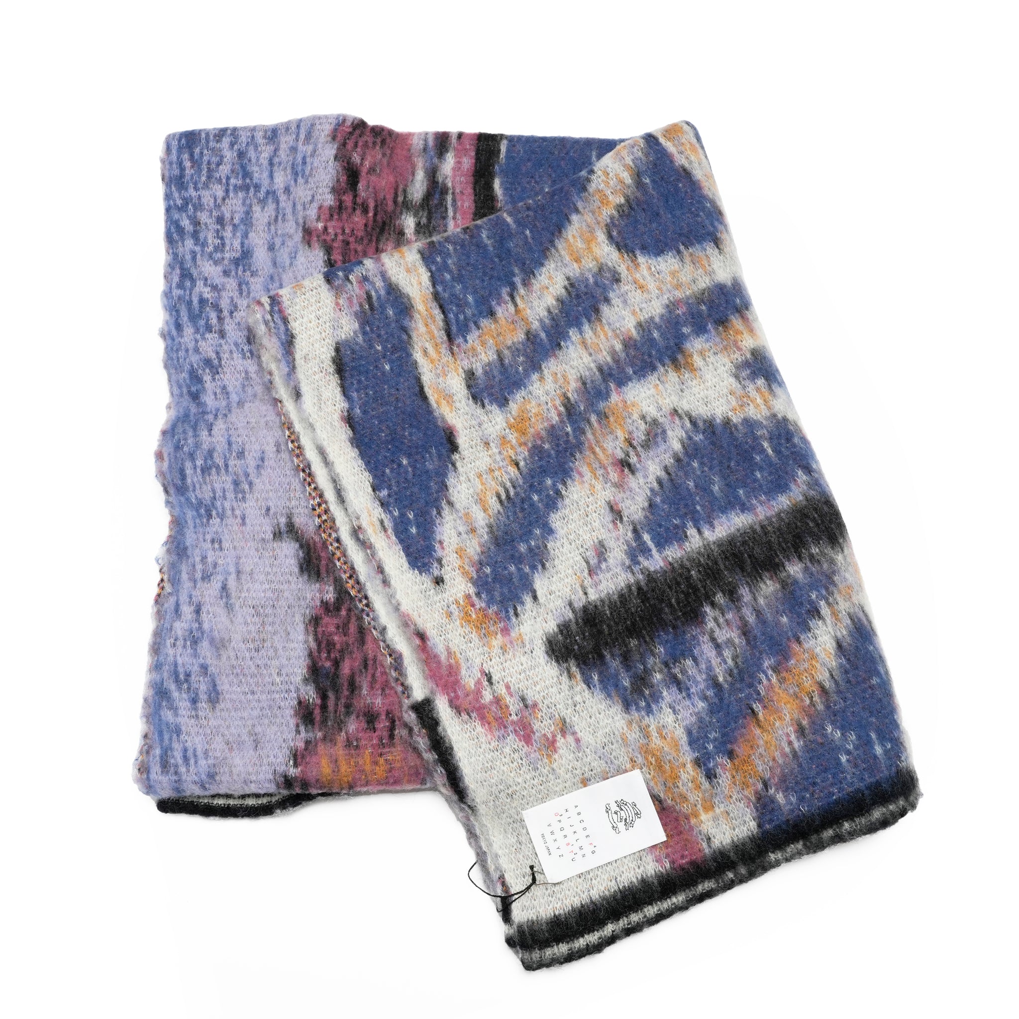 STARS MOHAIR KNIT BLANKET STOLE | Color_Blue | No_sf25aw-12_blue【STOF_ストフ】
