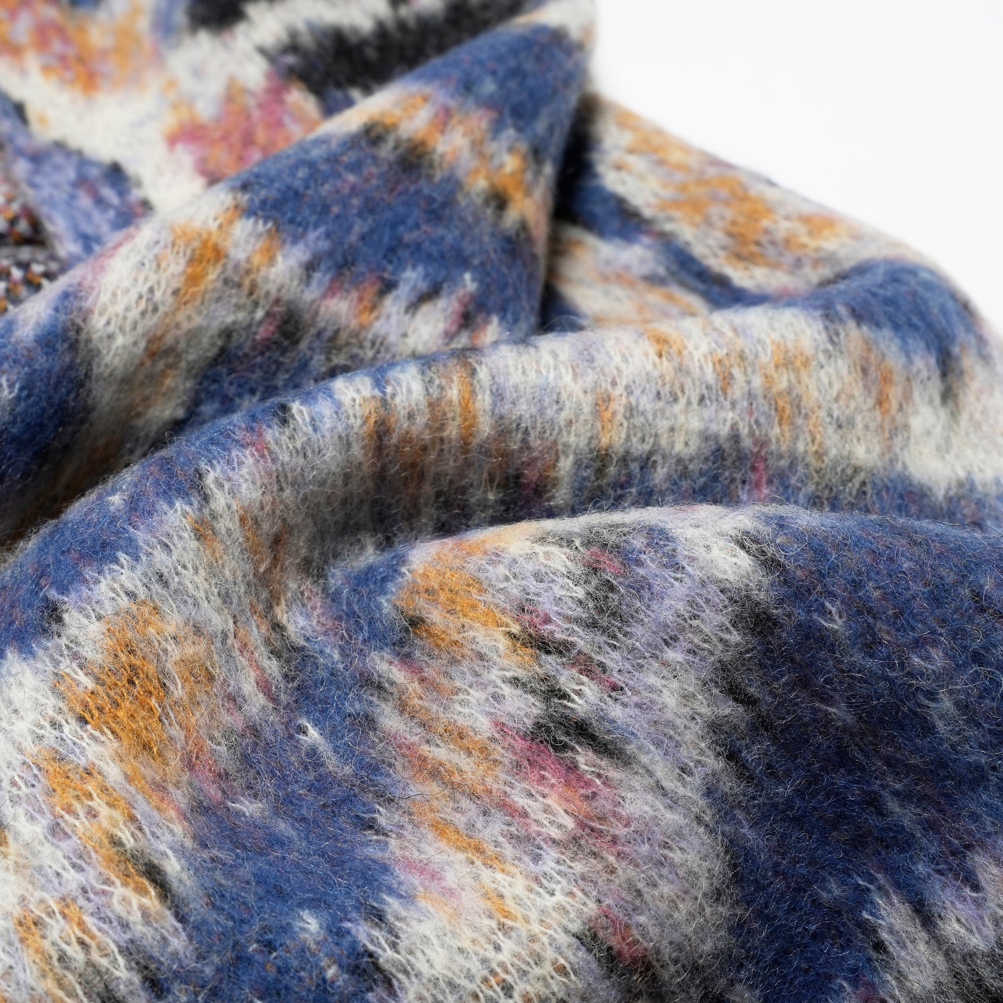 STARS MOHAIR KNIT BLANKET STOLE | Color_Blue | No_sf25aw-12_blue【STOF_ストフ】