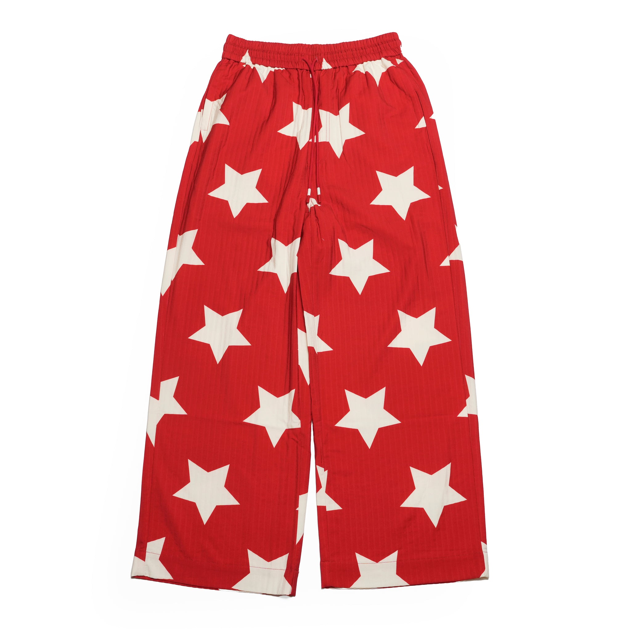 Pla25ssp02_Red | Star pajama pants | Color:Red【PLATEAU STUDIO_プラトー スタジオ】【archive】