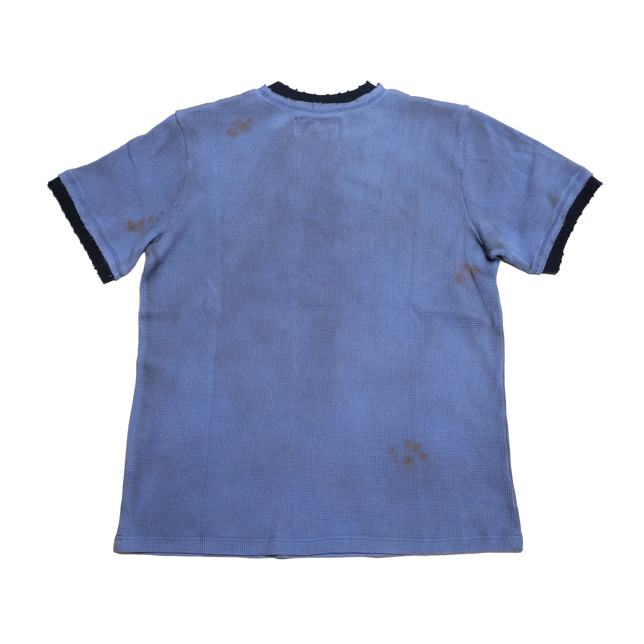 Pla25sst34_Blue/Navy | Vintage ringer waffle tee | Color:Blue / Navy【PLATEAU STUDIO_プラトー スタジオ】