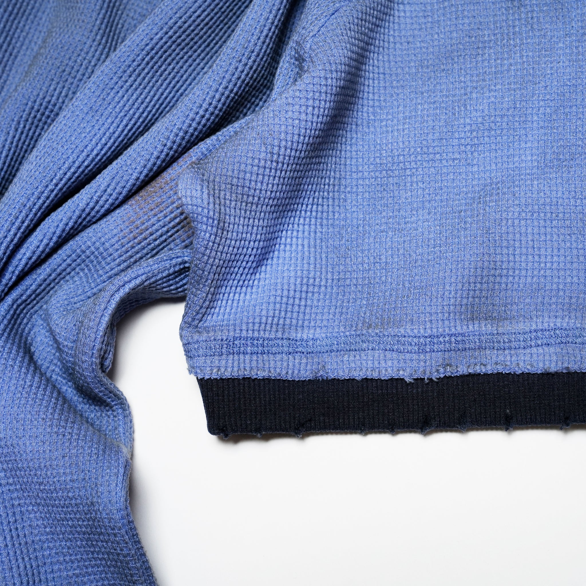 Pla25sst34_Blue/Navy | Vintage ringer waffle tee | Color:Blue / Navy【PLATEAU STUDIO_プラトー スタジオ】