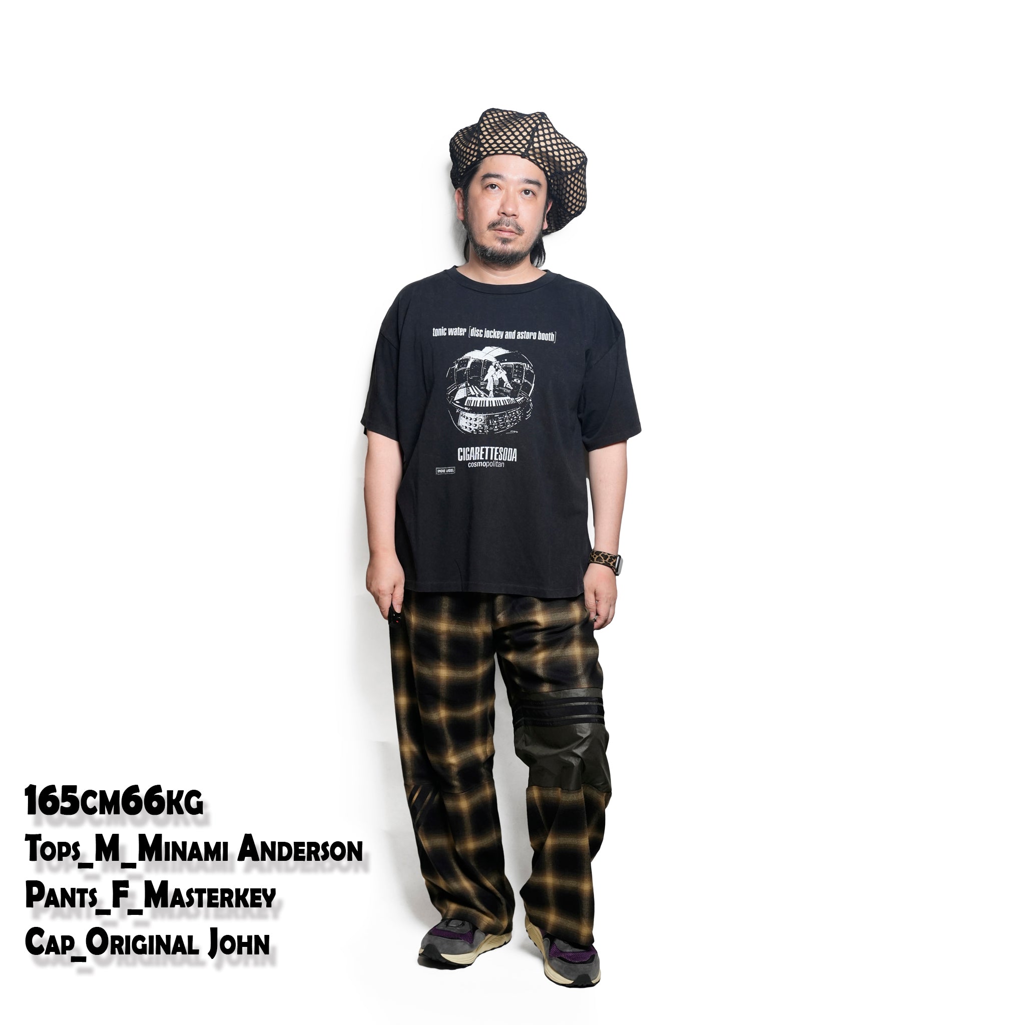 COVERED JUTE 8 PANELS BIG BERET | Color_Natural-Black | No_25-2-HT8BB02【ORIGINAL JOHN_オリジナルジョン】