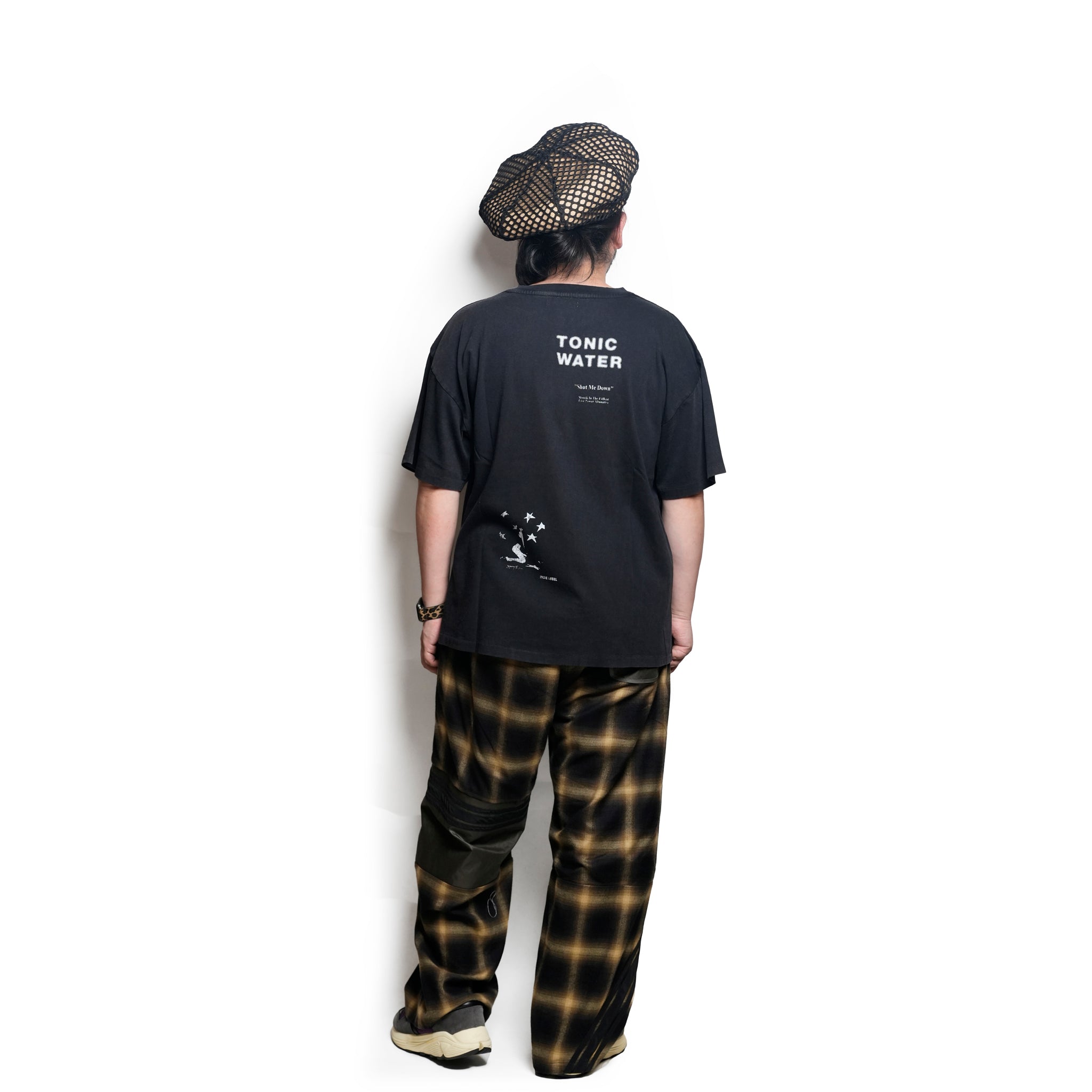 COVERED JUTE 8 PANELS BIG BERET | Color_Natural-Black | No_25-2-HT8BB02【ORIGINAL JOHN_オリジナルジョン】