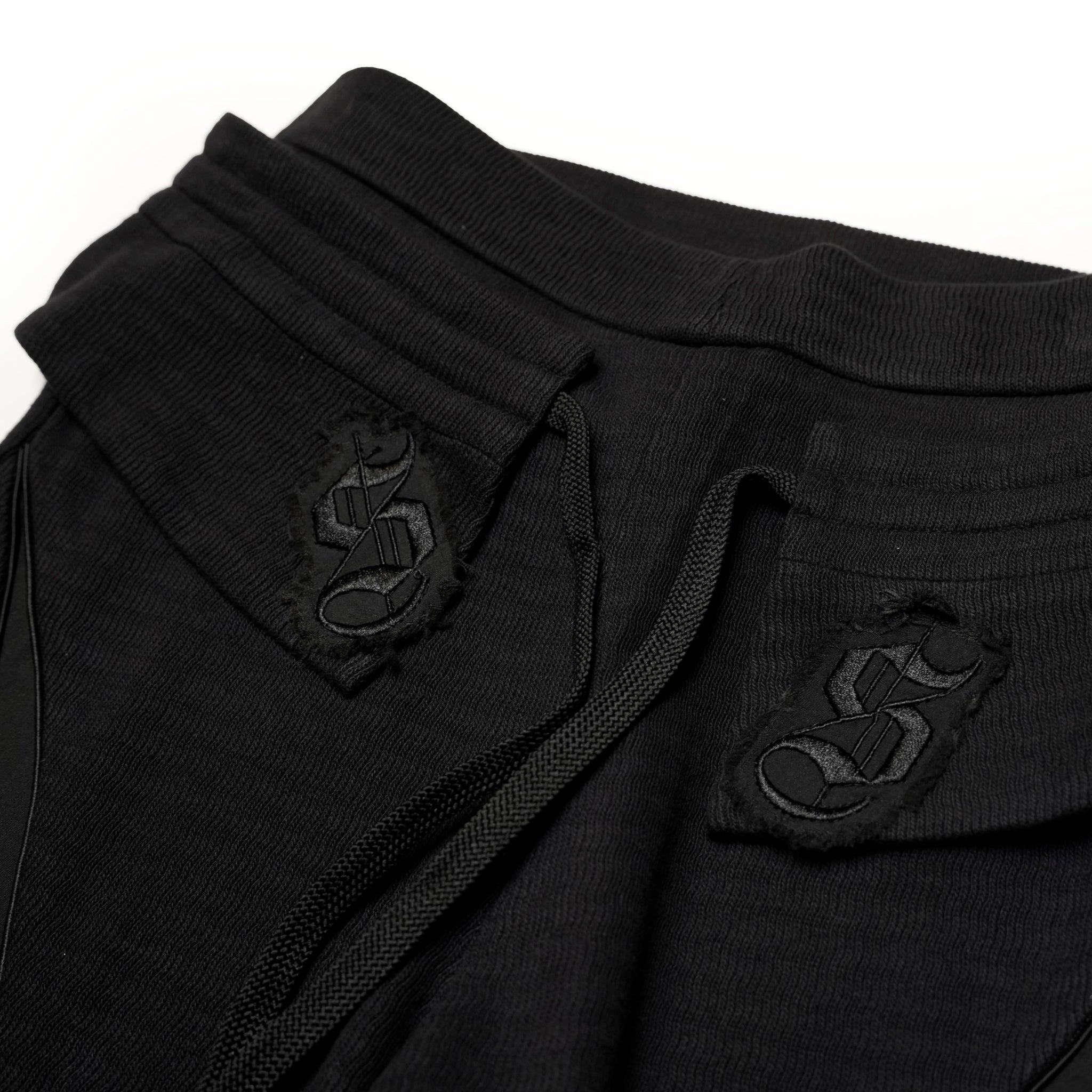 SNA24-P04 | < Urban Cyber Collection > 2-Way Layered V-Cut Lace Pants - Black【SEIVSON_セイブソン】【archive】