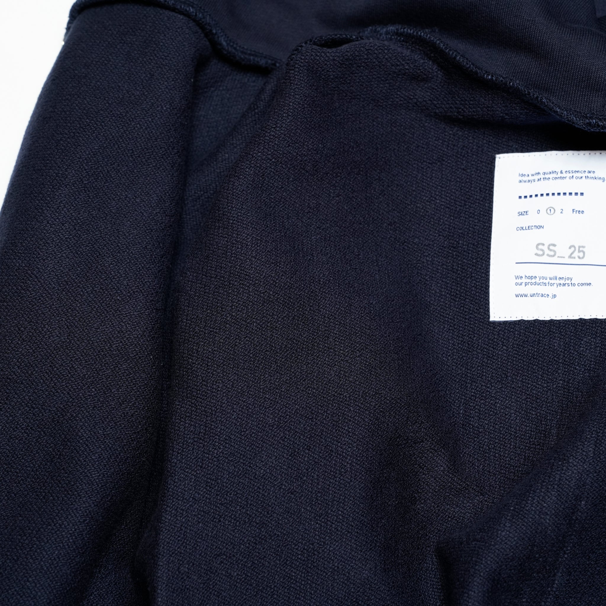 _173_Dark Navy | ジップフーディー | Color:Dark Navy【UNTRACE_アントレース】